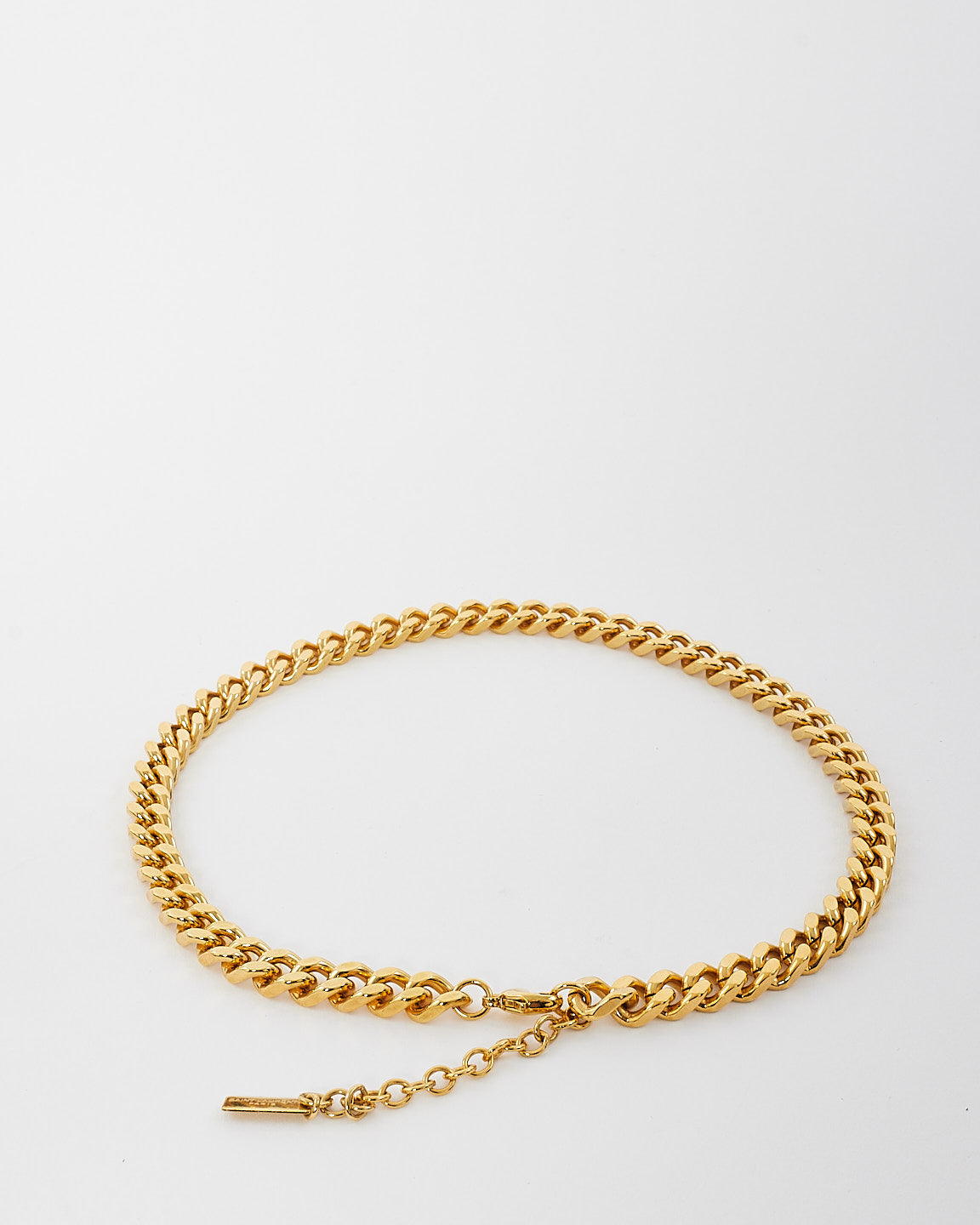 Saint Laurent Gold Metal Chain Necklace