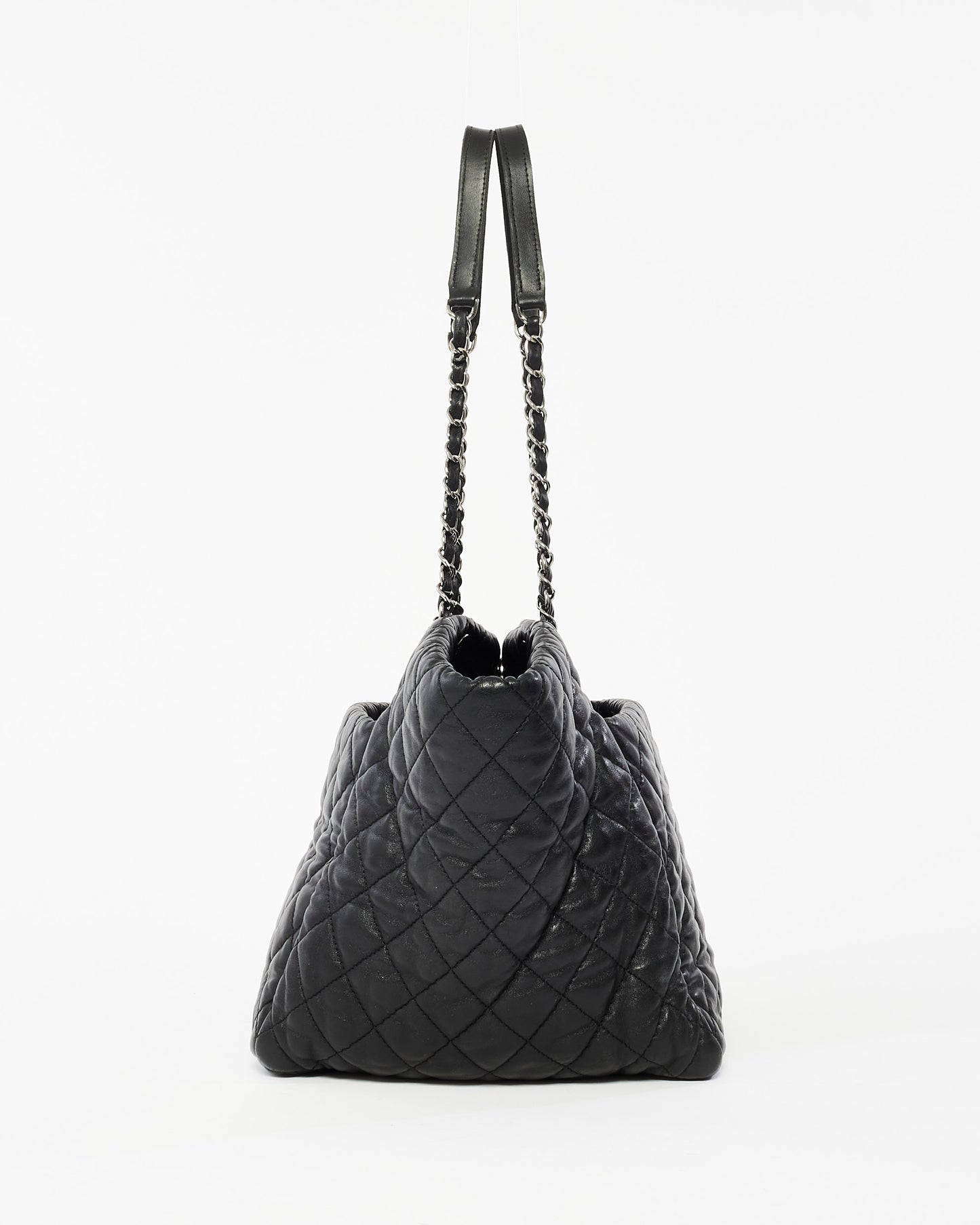 Chanel Black Calfskin Leather Ultimate Stitch Shopping Tote