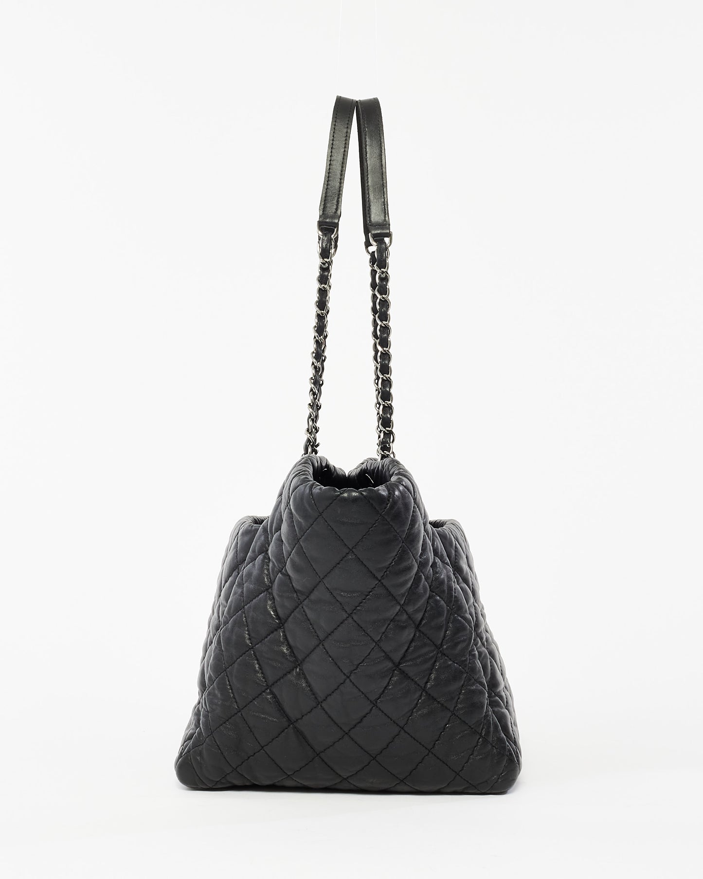 Chanel Black Calfskin Leather Ultimate Stitch Shopping Tote