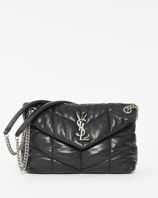 Saint Laurent Black Loulou Puffer Small Shoulder Bag