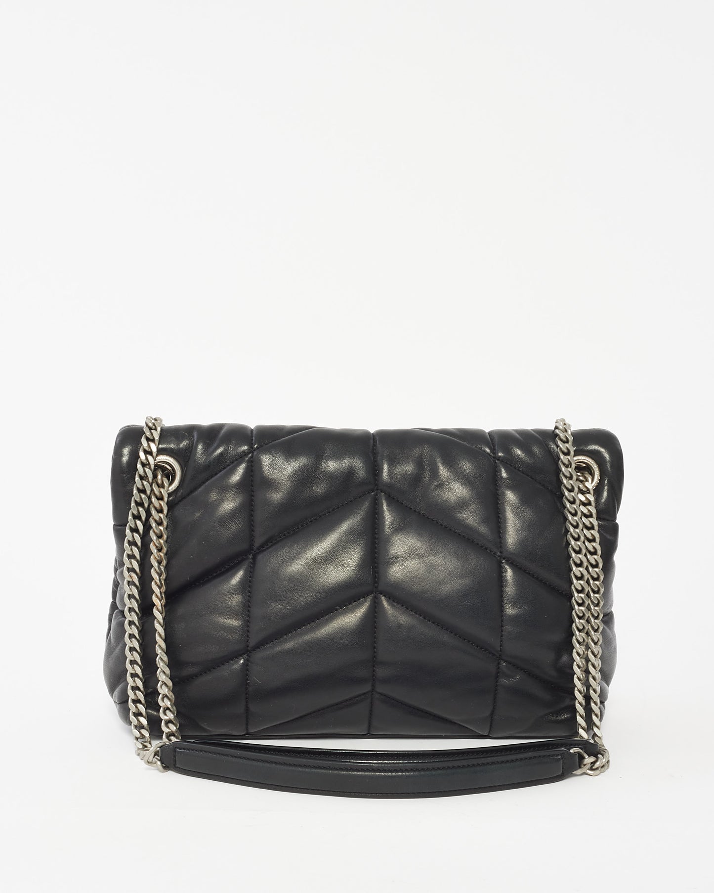 Saint Laurent Petit sac à bandoulière Loulou Puffer noir