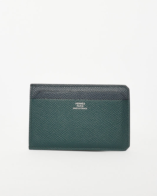 Hermès Noir 
Vert Anglais Epsom Leather City 4CC Jungle Card Holder