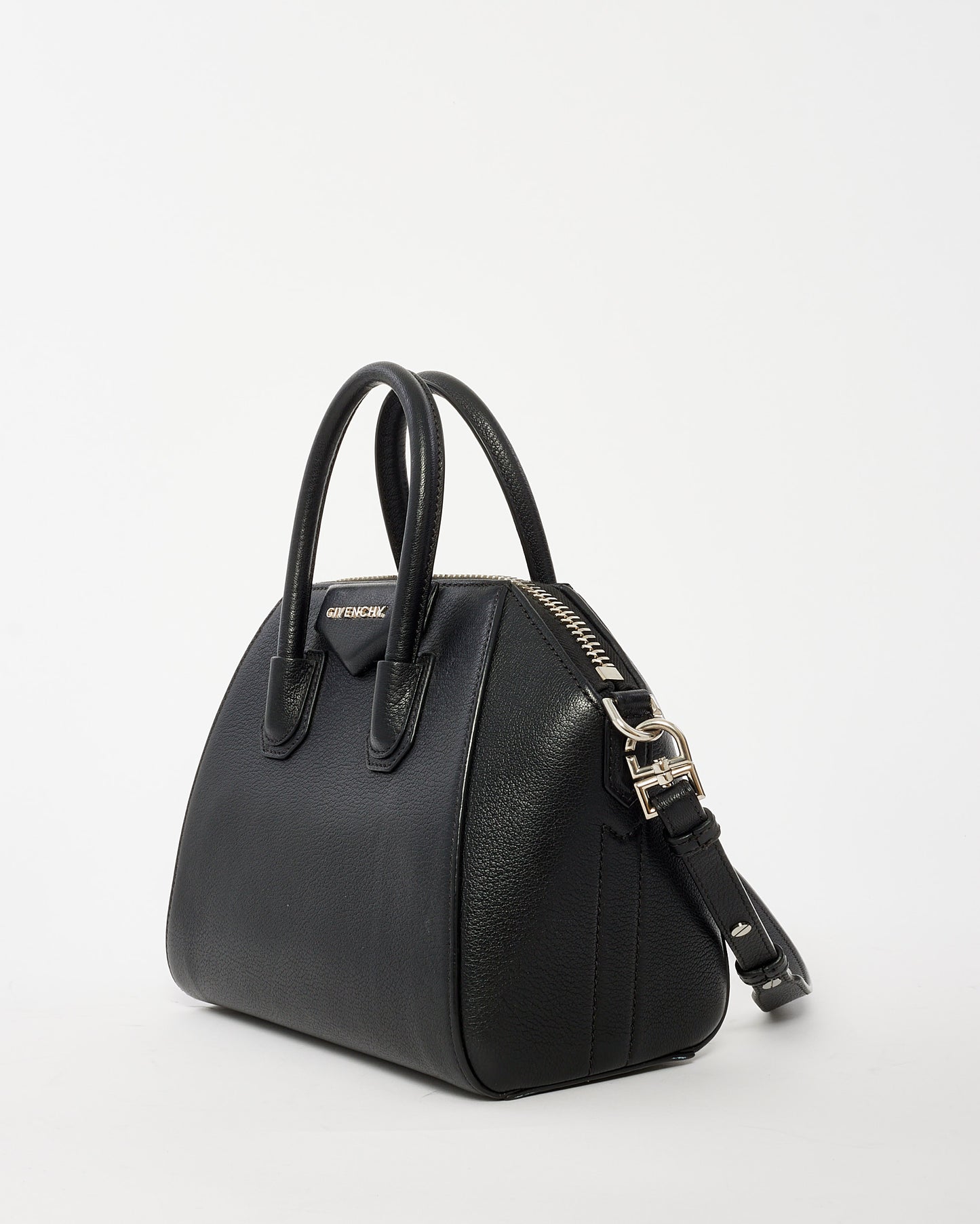 Givenchy Black Grained Leather Mini Antigona Bag