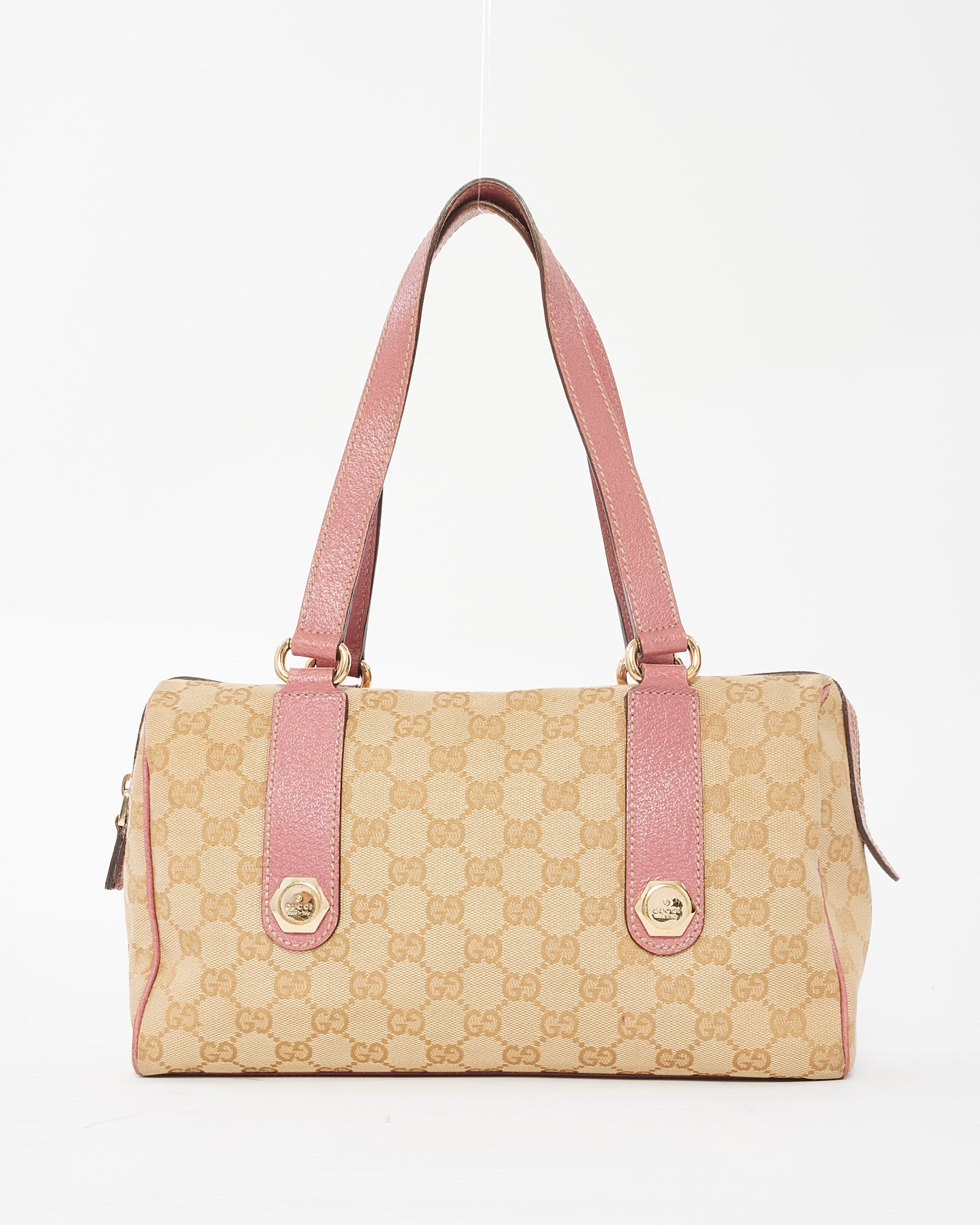 Gucci GG Canvas 
Pink Small Charmy Boston Shoulder Bag