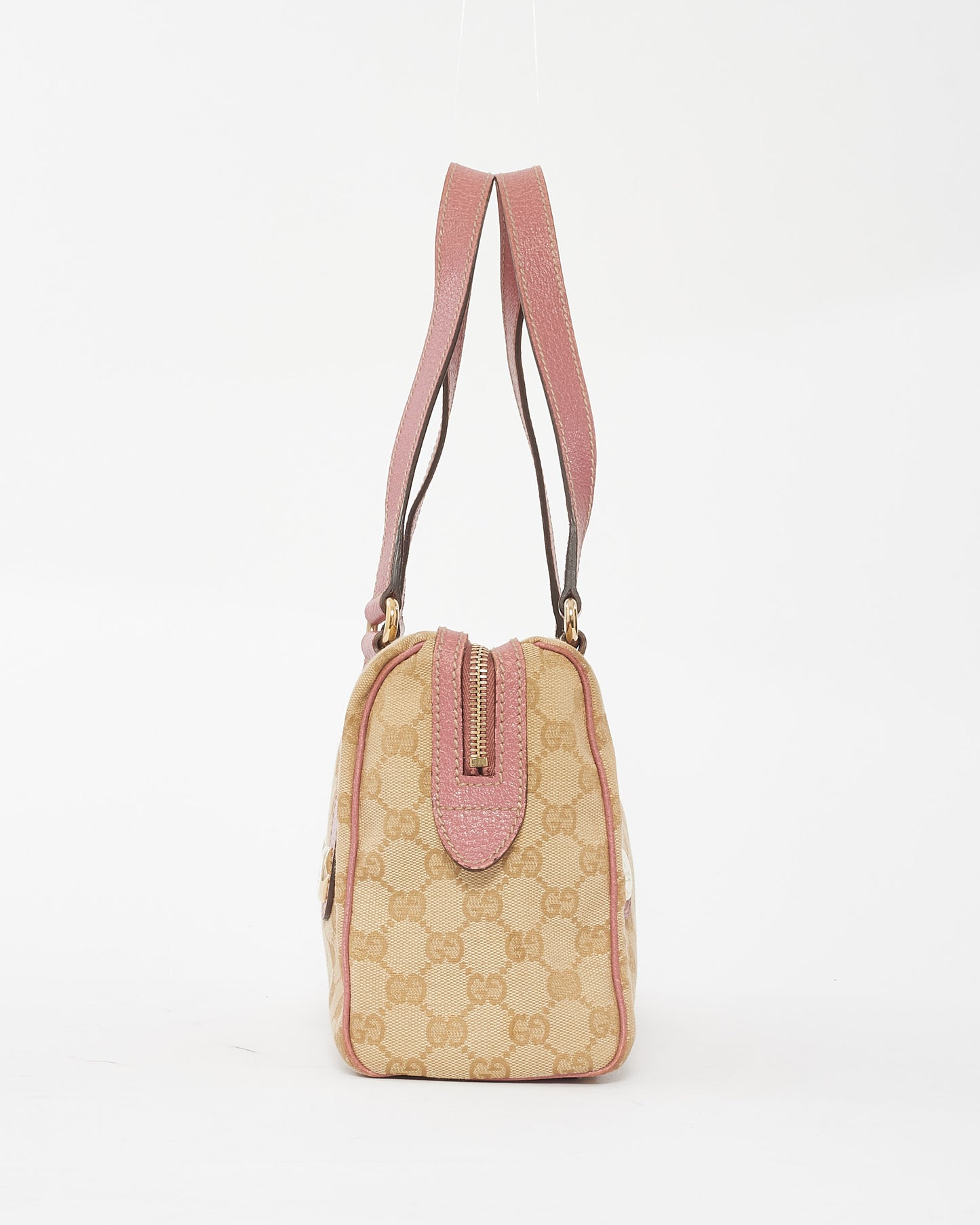 Gucci GG Canvas 
Pink Small Charmy Boston Shoulder Bag