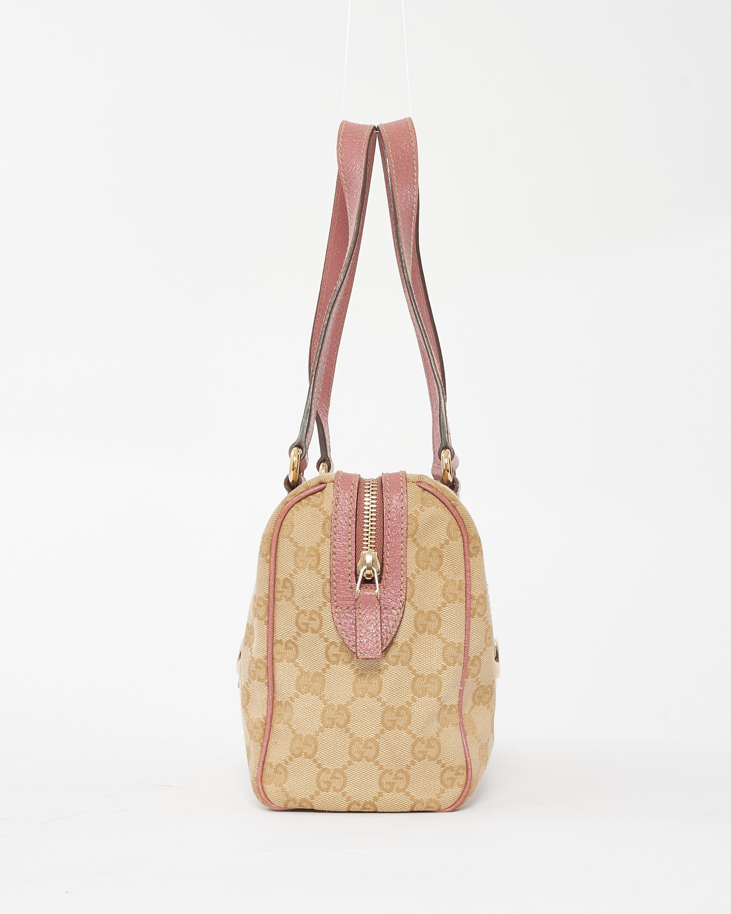 Gucci GG Canvas 
Pink Small Charmy Boston Shoulder Bag