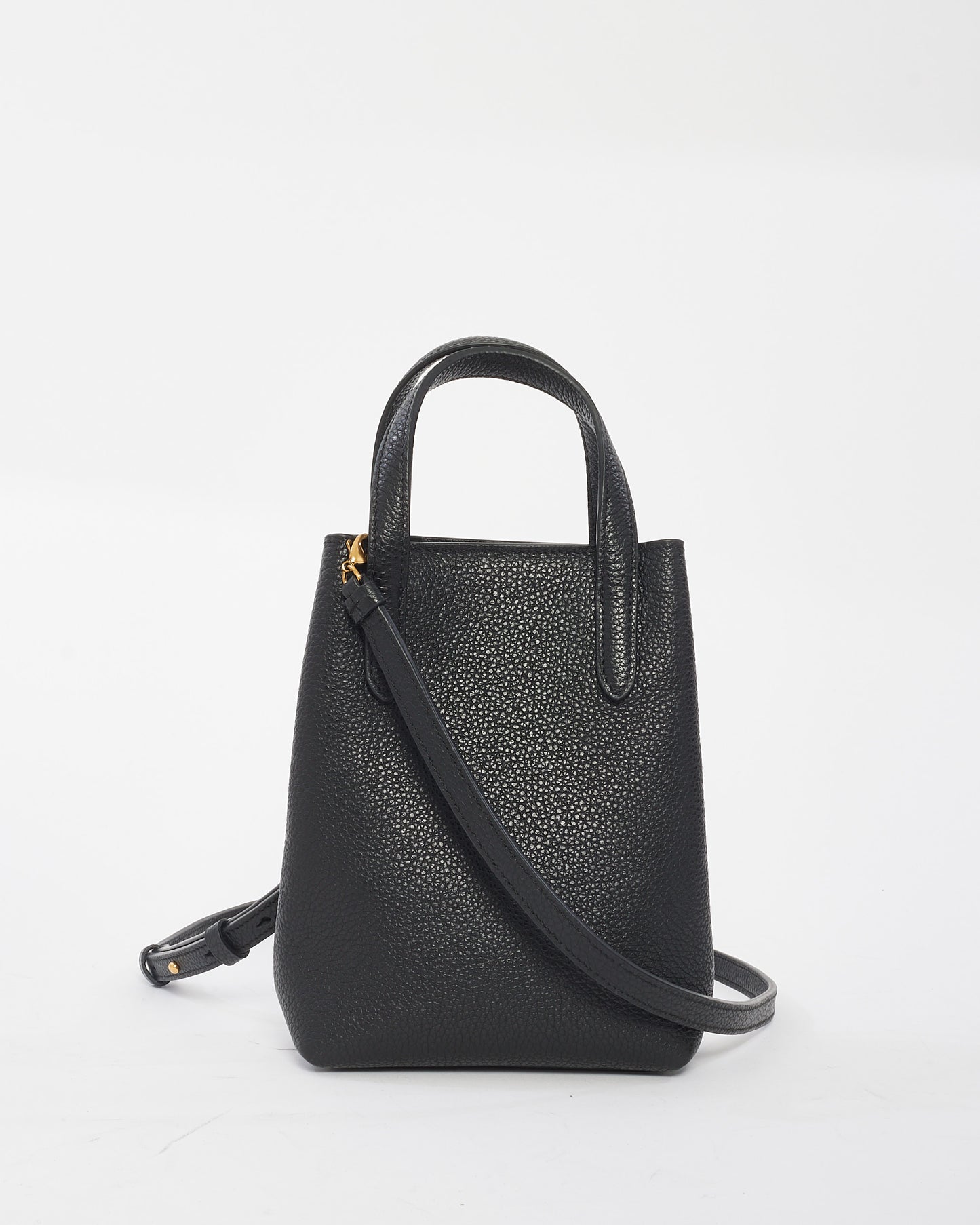 Ferragamo Mini sac à bandoulière Grancini en cuir noir