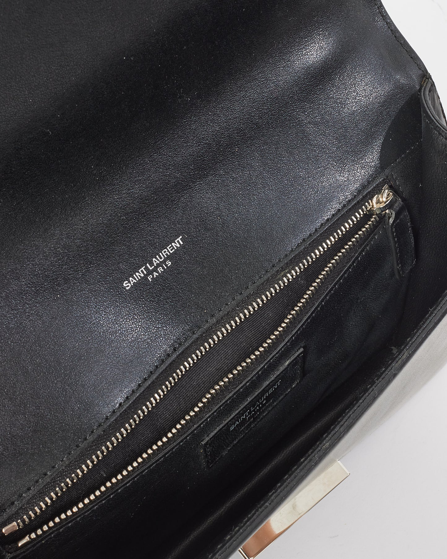 Saint Laurent Black Smooth Leather Medium Babylone Shoulder Bag