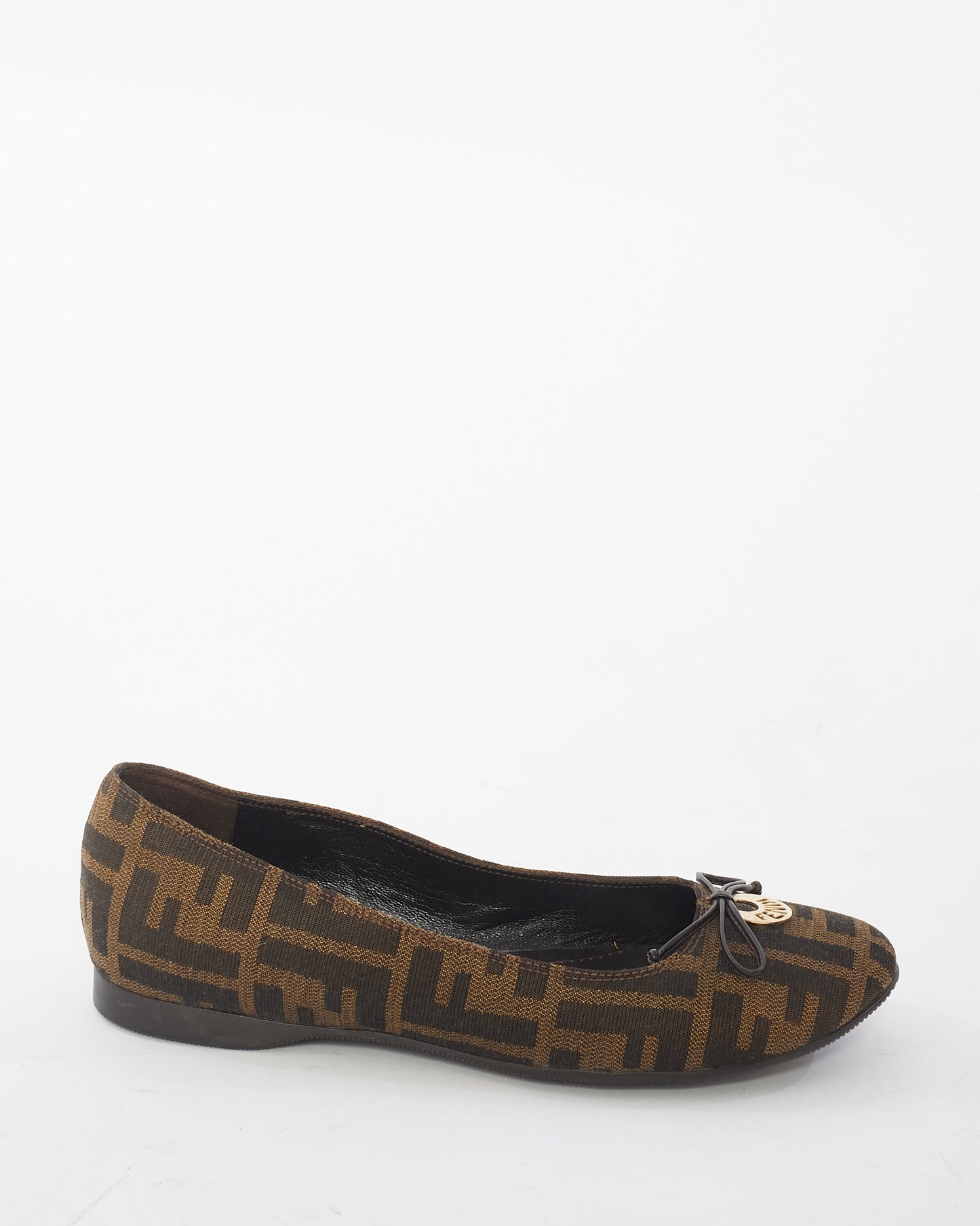 Fendi Monogram Canvas Ballerina Flats - 36