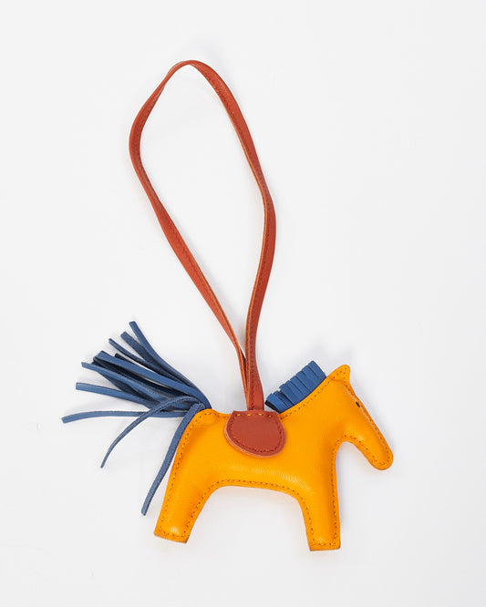 Hermès Yellow 
Blue Rodeo Bag Charm