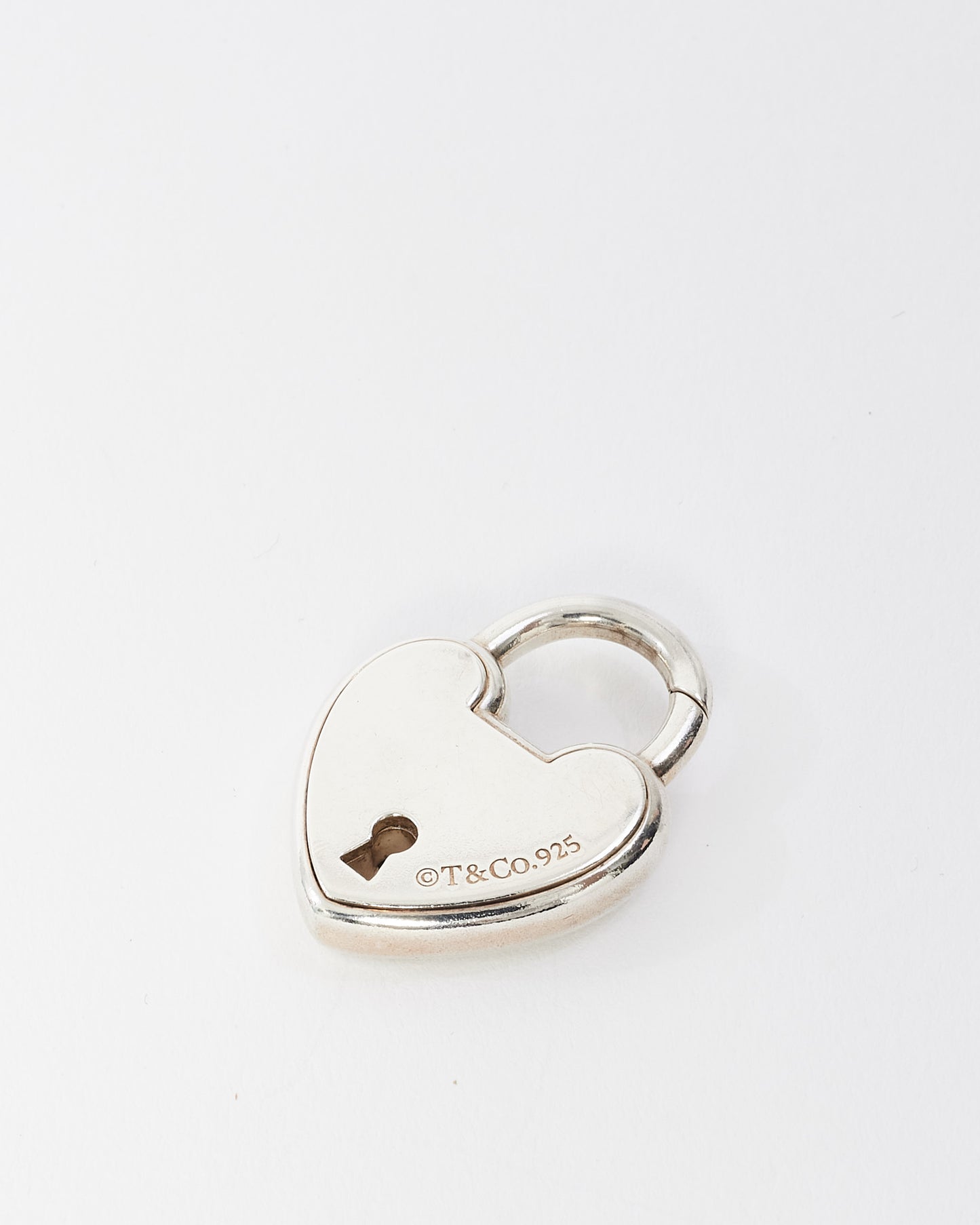 Tiffany 
Co. Silver Padlock Heart Charm