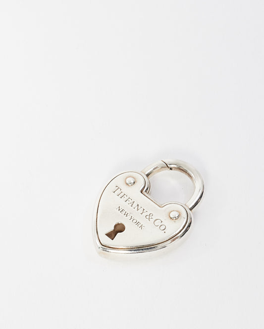 Tiffany 
Co. Silver Padlock Heart Charm