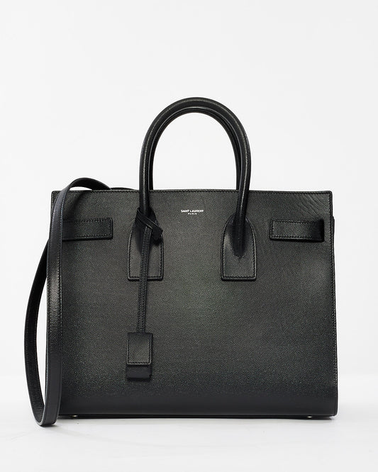 Saint Laurent Black Leather Large Sac du Jour Bag