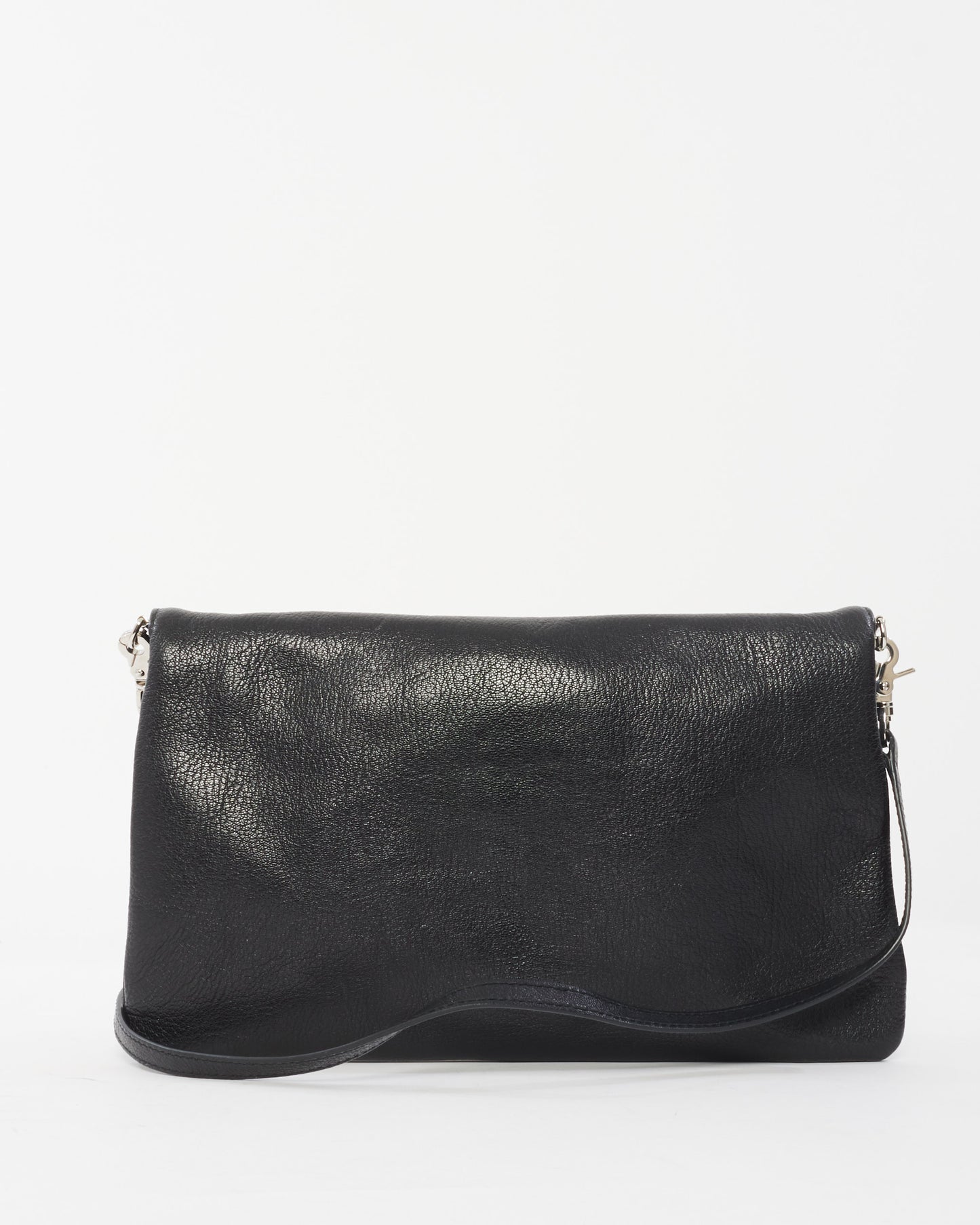 Balenciaga Black Leather City Clutch W/ Strap