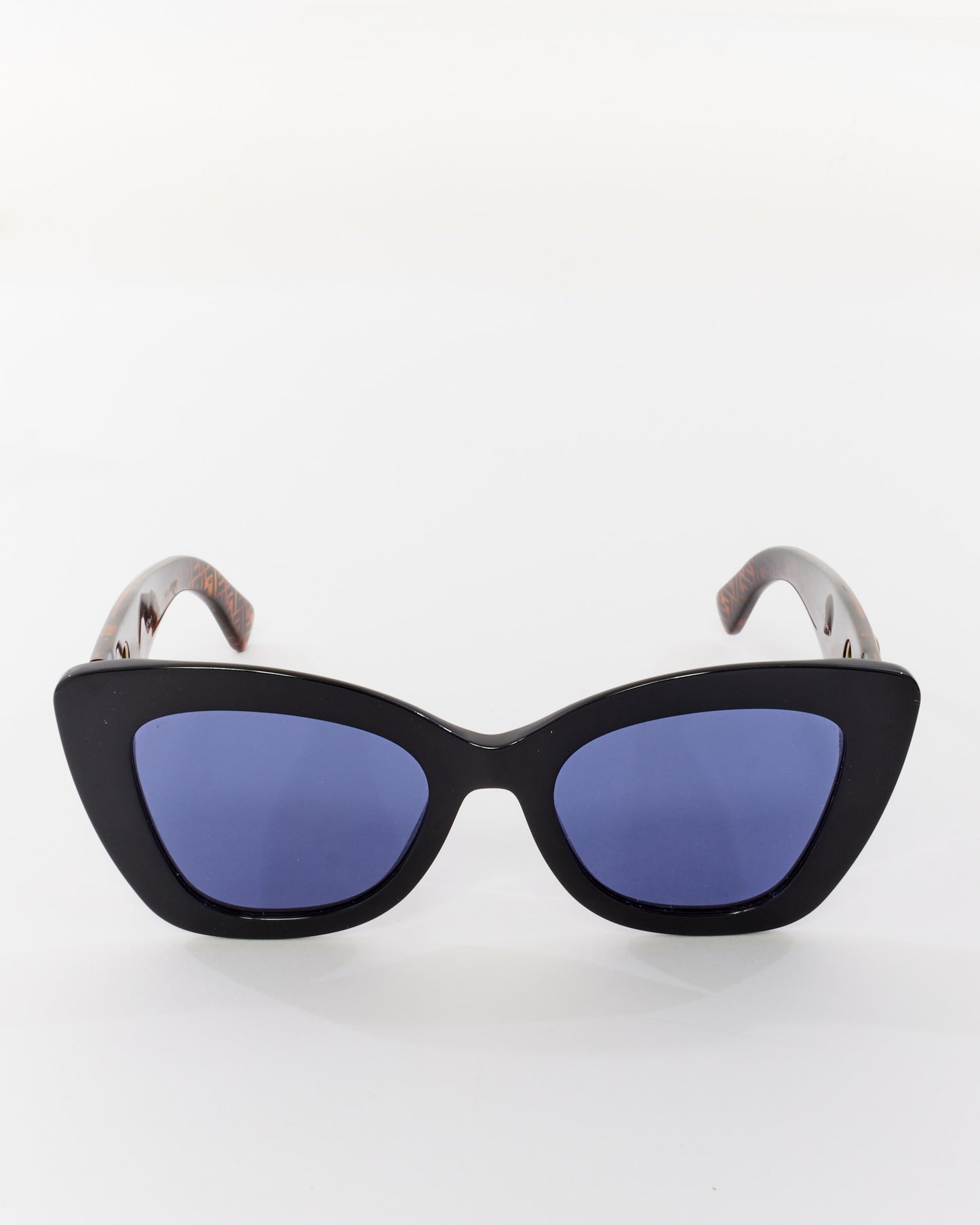 Fendi Black 
Monogram Acetate Cat Eye Sunglasses FF 0327/S