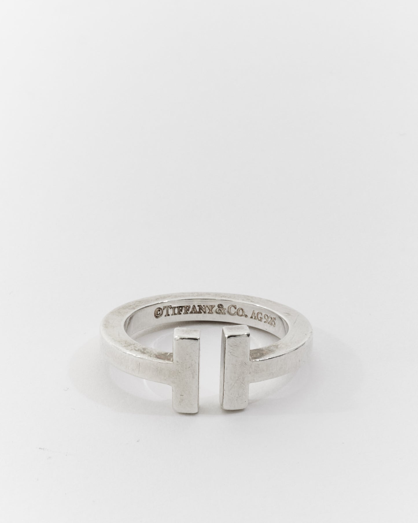 Tiffany 
Co. Sterling Silver Tiffany T Square Ring - 5