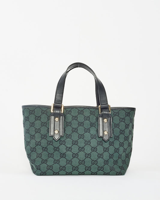 Gucci Green Monogram Canvas Mini Tote Bag