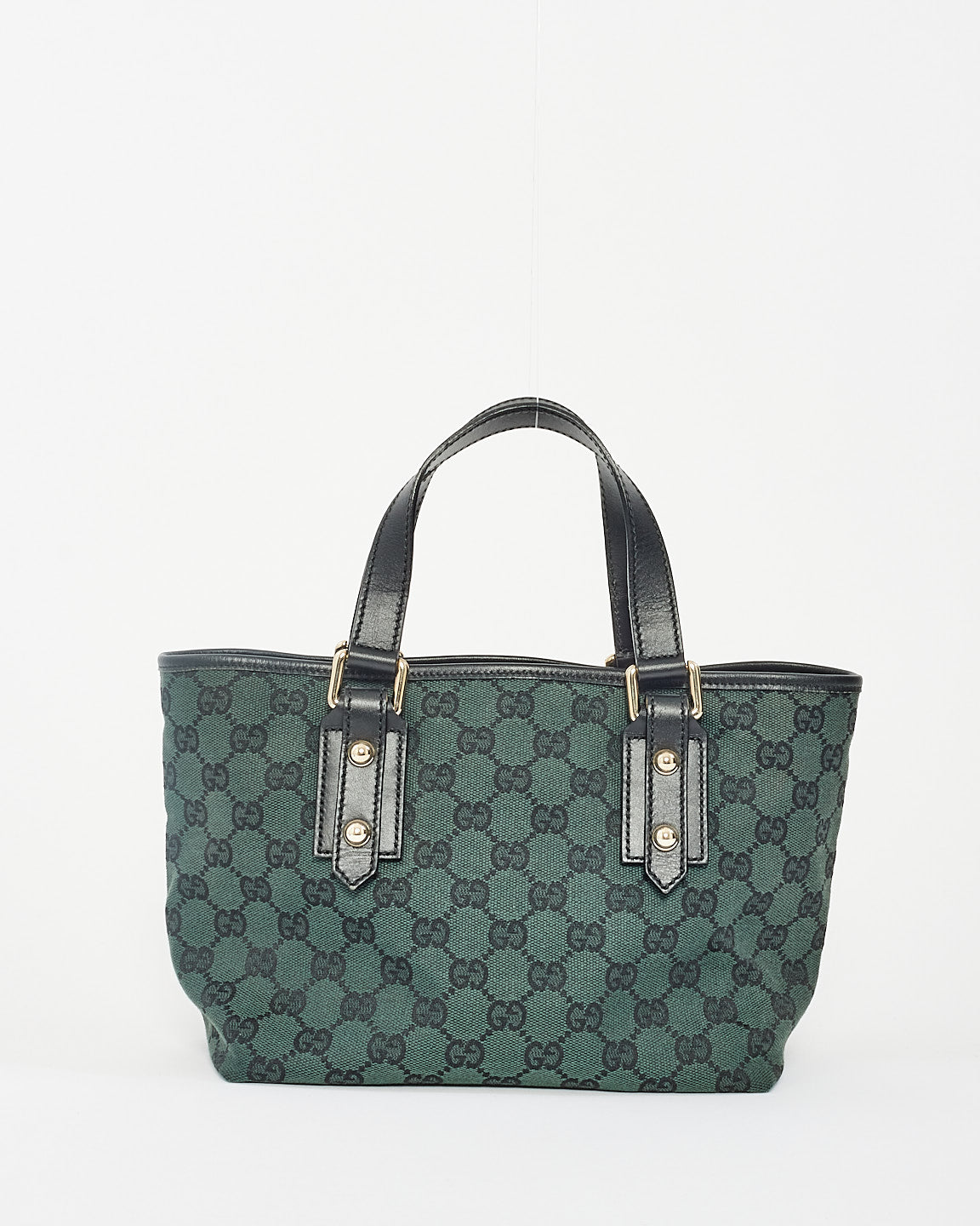 Gucci Green Monogram Canvas Mini Tote Bag