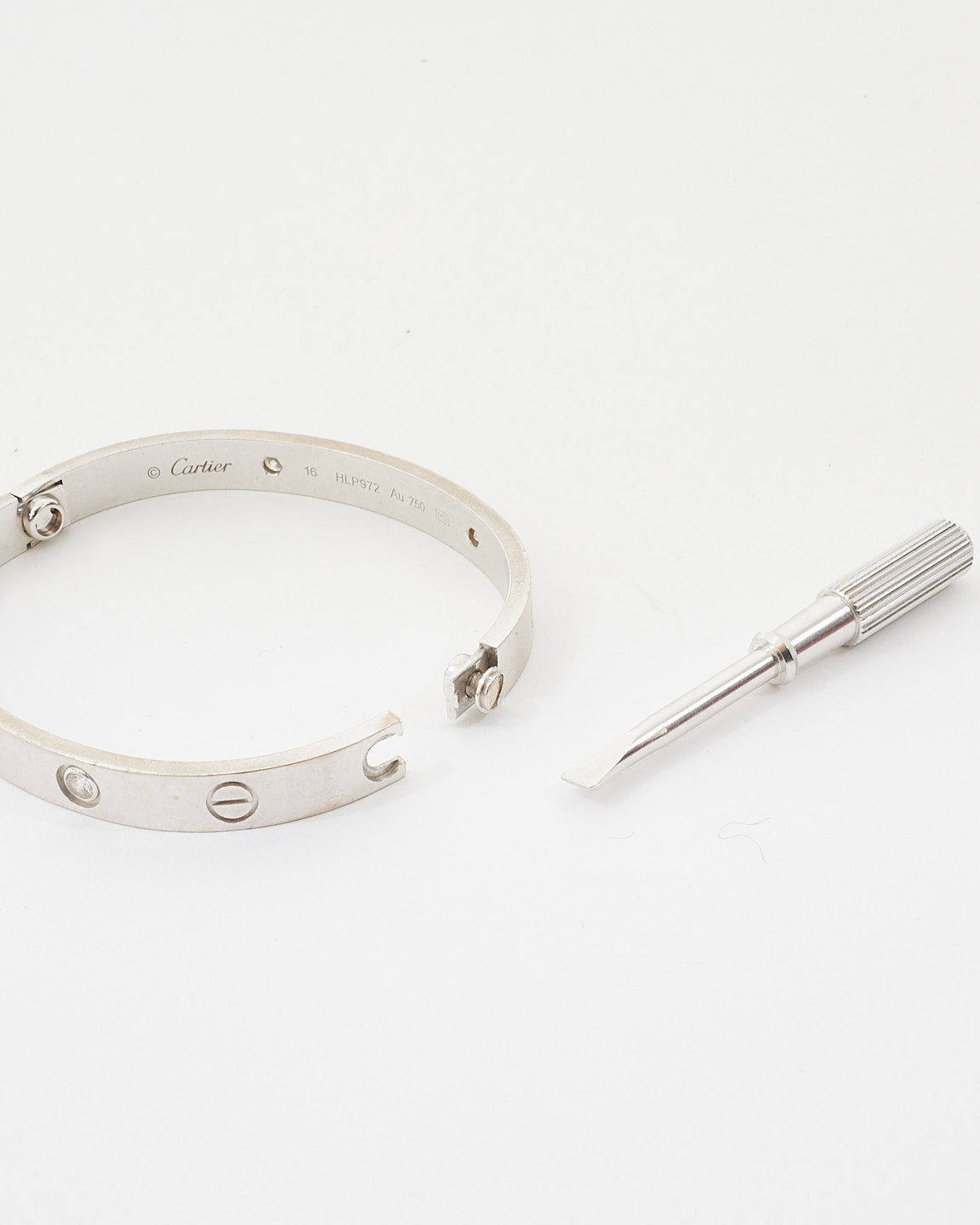 Bracelet Love en or blanc 4 diamants Cartier - 16