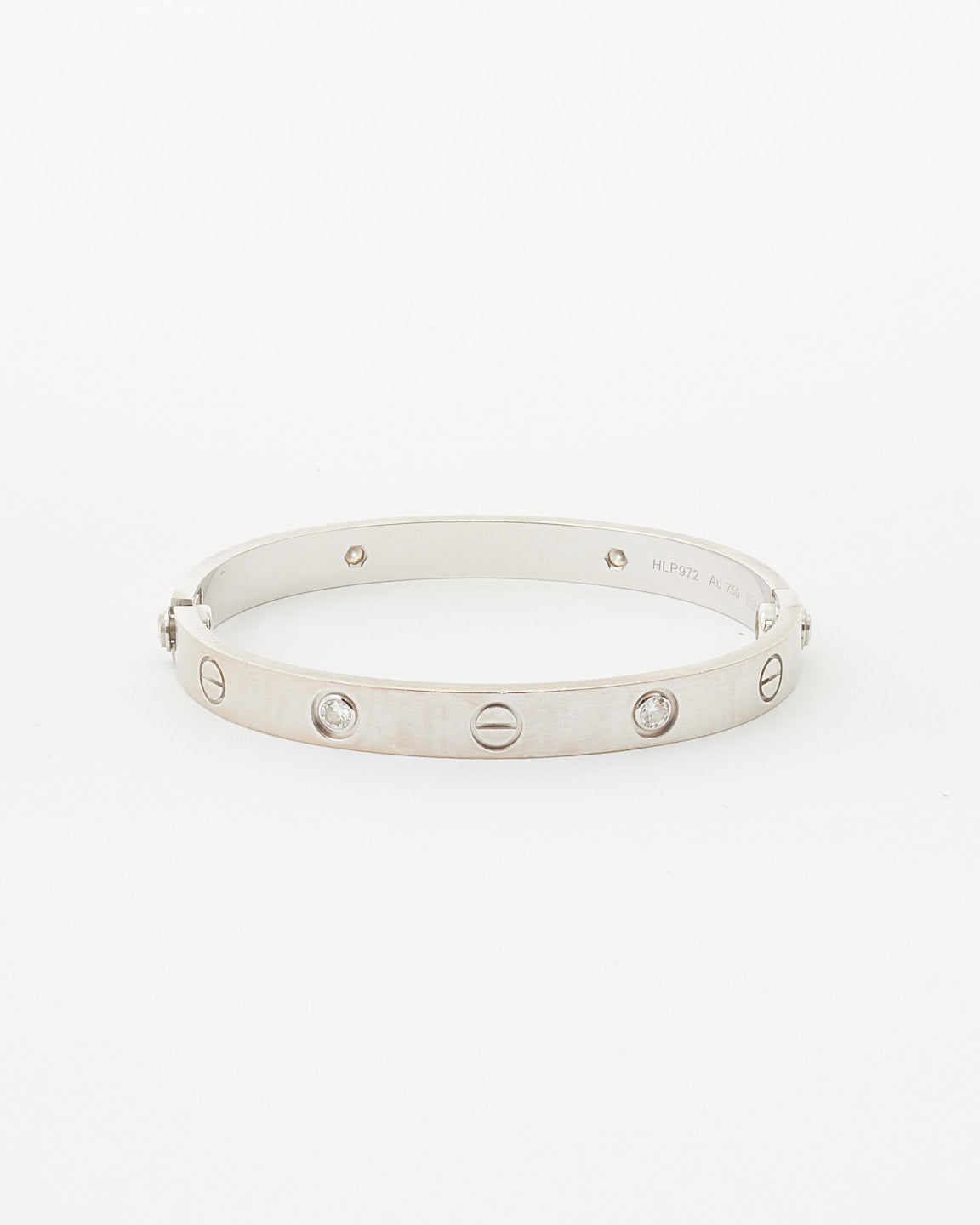 Bracelet Love en or blanc 4 diamants Cartier - 16