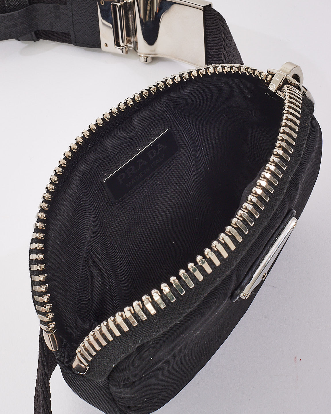 Prada Black Nylon Pouch Belt Bag