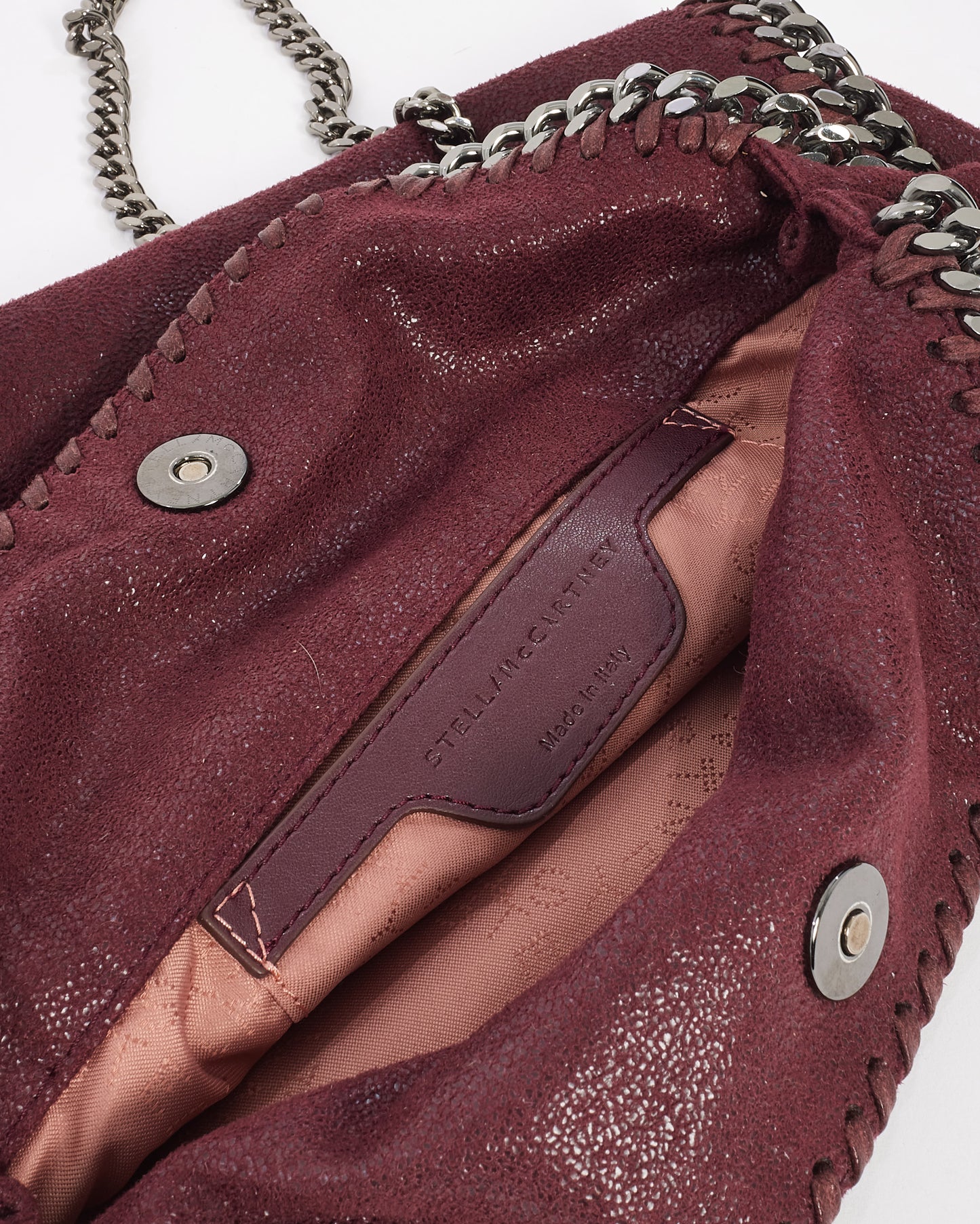 Stella McCartney Burgundy Mini Falabella Crossbody Bag