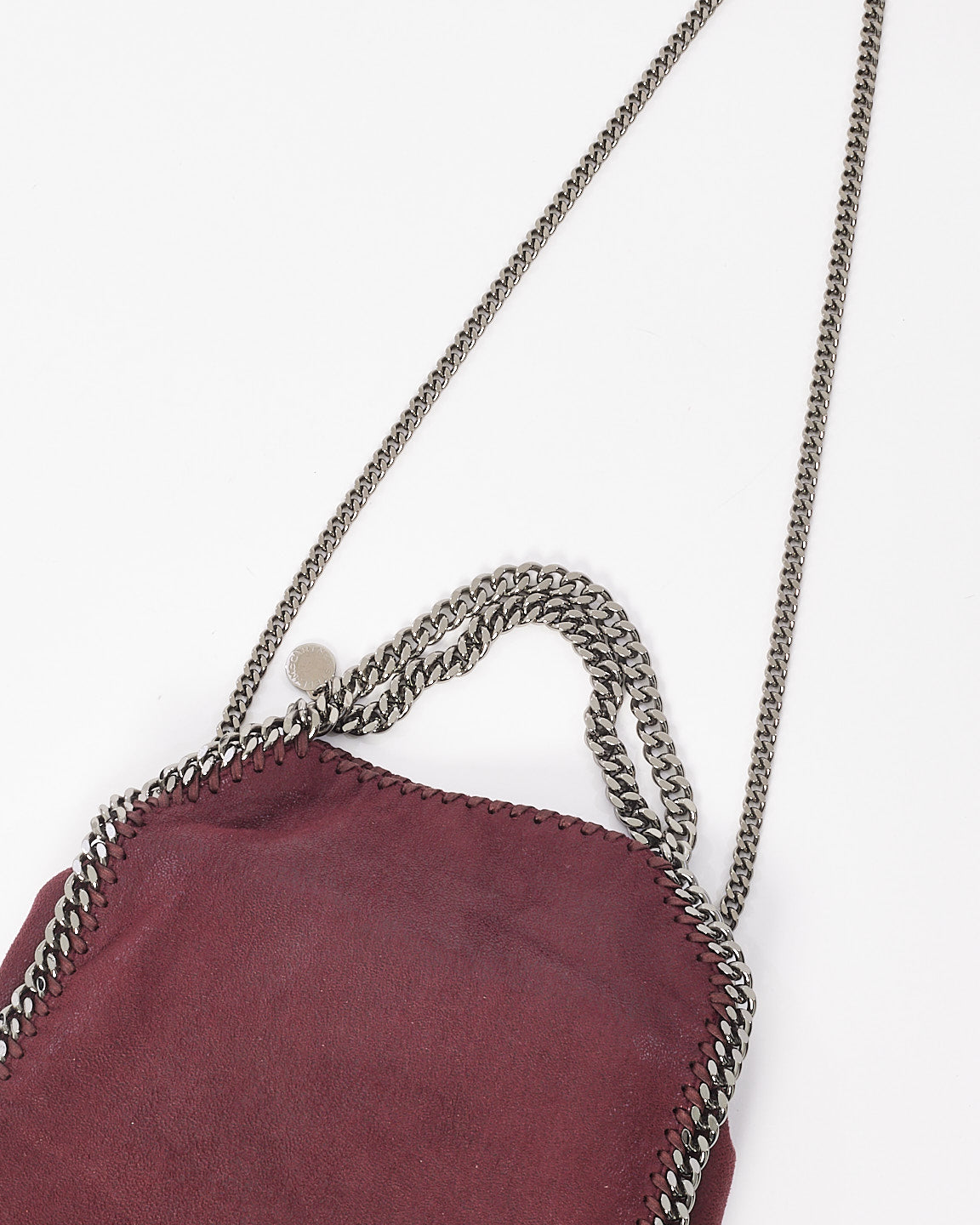 Stella McCartney Burgundy Mini Falabella Crossbody Bag