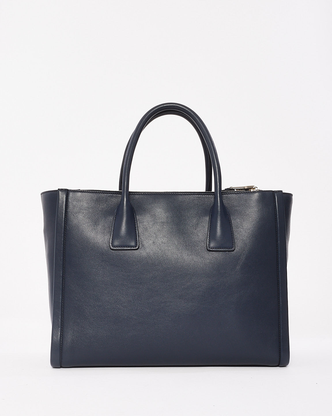 Prada Navy Blue Leather Medium Grace Concept Tote