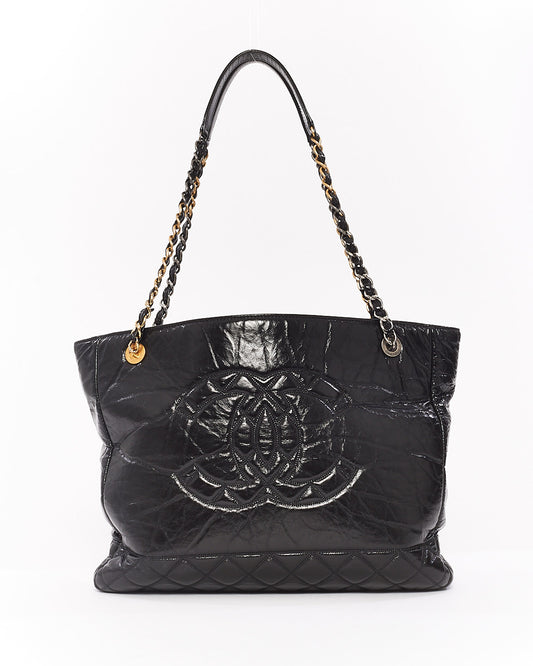 Chanel Black Leather Paris Rue Cambon Timeless Tote