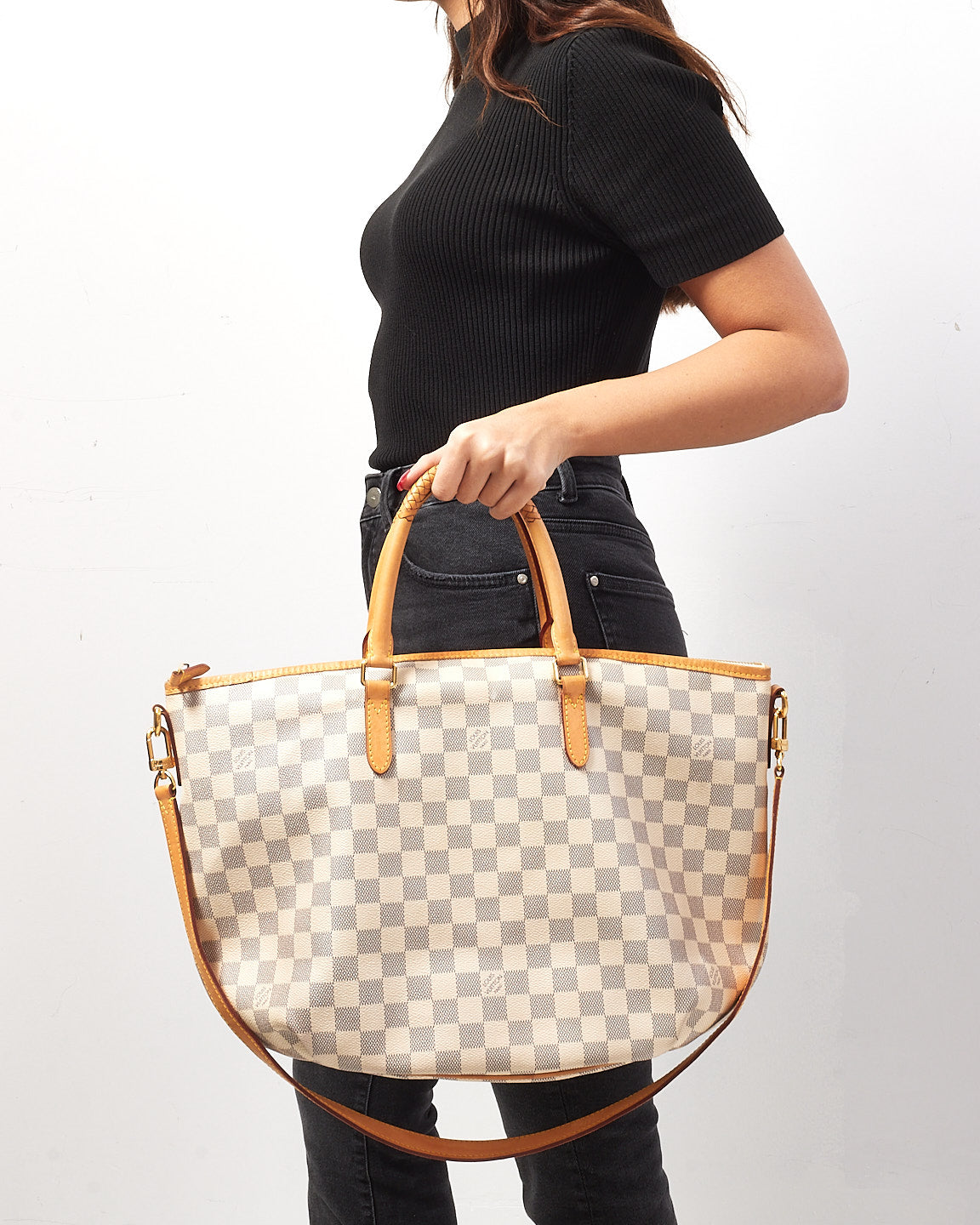 Louis Vuitton Damier Azur Rivera MM Tote with Strap