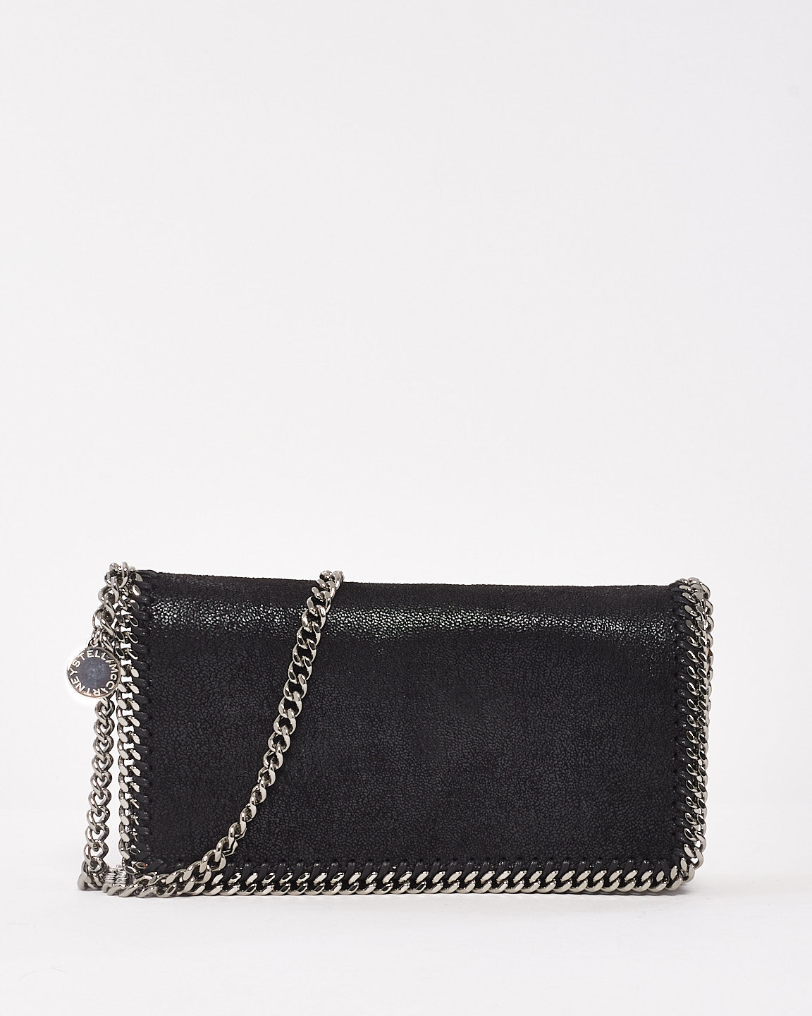 Stella McCartney Black Faux Suede Mini Falabella Shoulder Bag