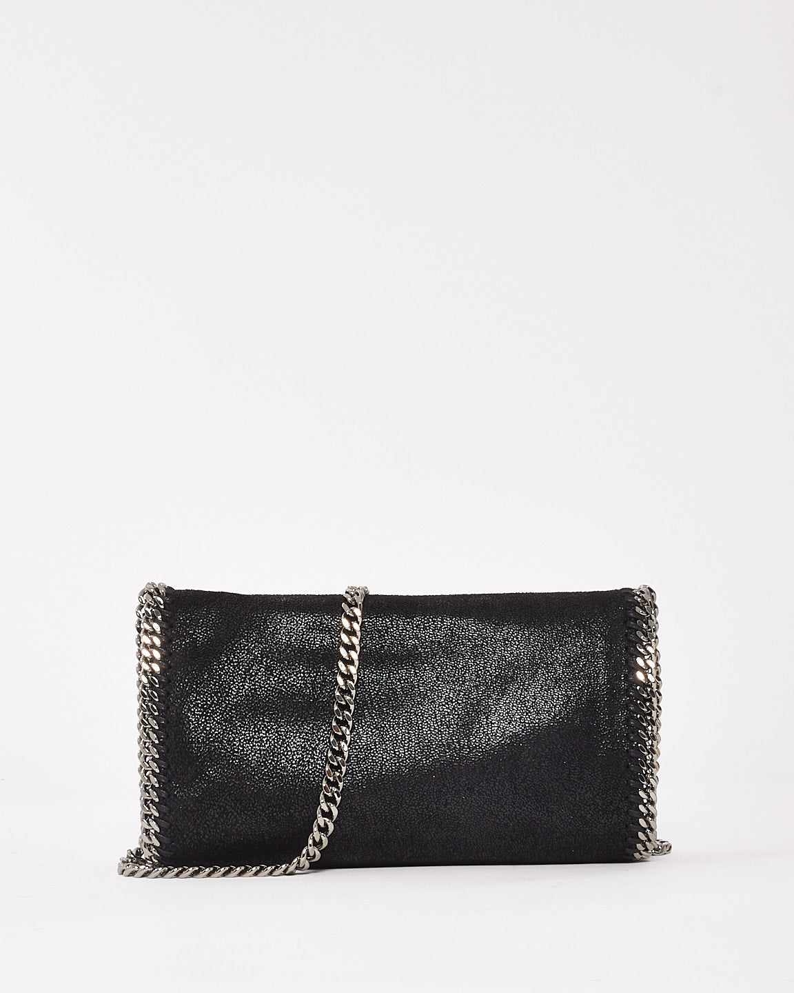 Stella McCartney Black Faux Suede Mini Falabella Shoulder Bag