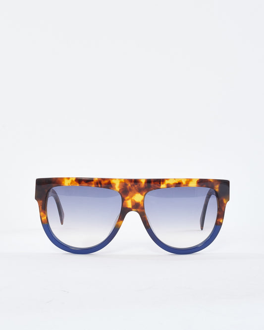 Celine Tortoise/Navy Flat Top CL 41026/S Sunglasses