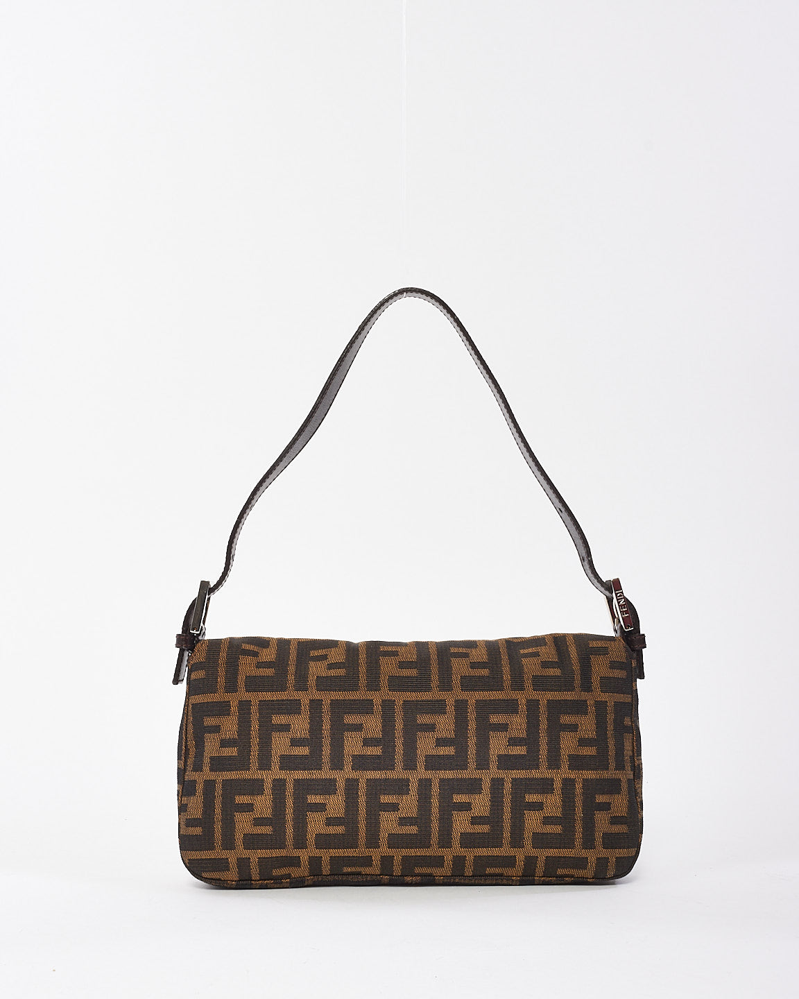 Fendi Tobacco Zucca Print Canvas Baguette Shoulder Bag