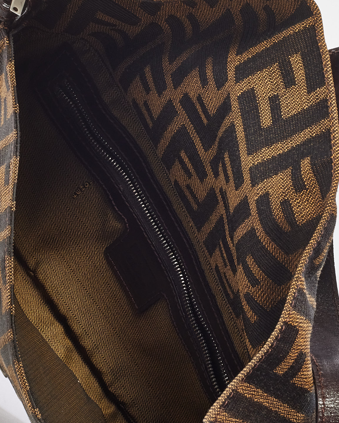 Fendi Tobacco Zucca Print Canvas Baguette Shoulder Bag