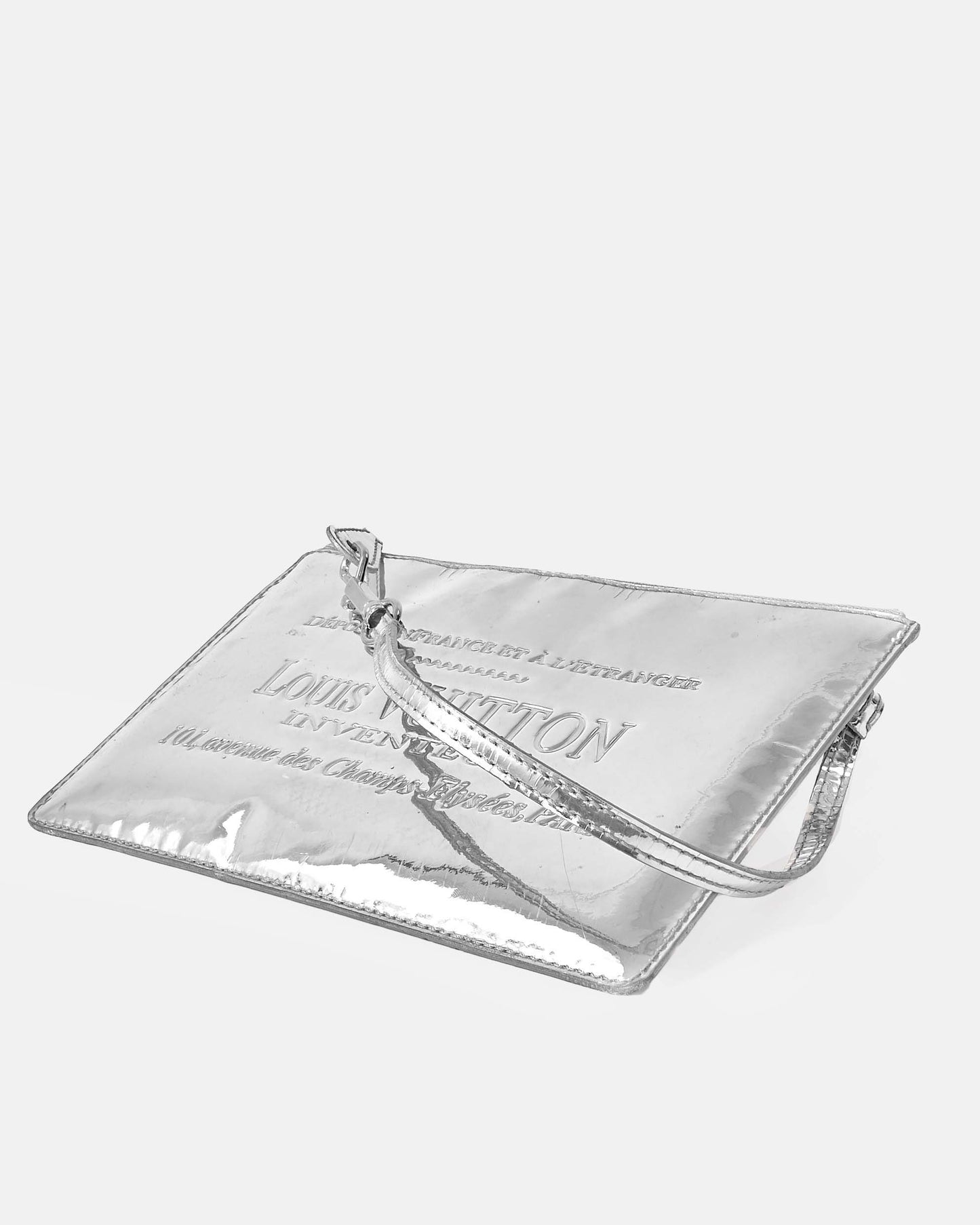 Louis Vuitton Silver Miroir Inventeur Pochette Plat Silver