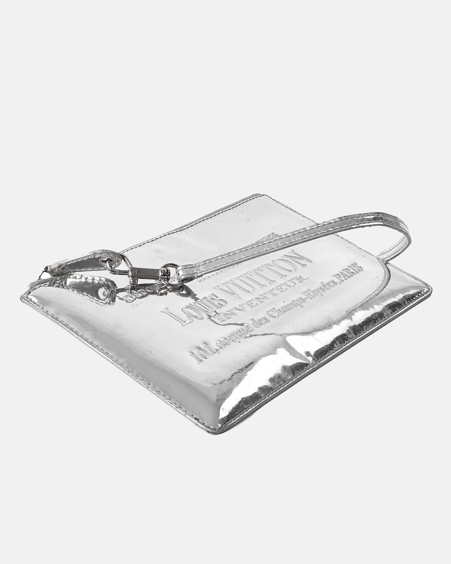 Louis Vuitton Silver Miroir Inventeur Pochette Plat Silver