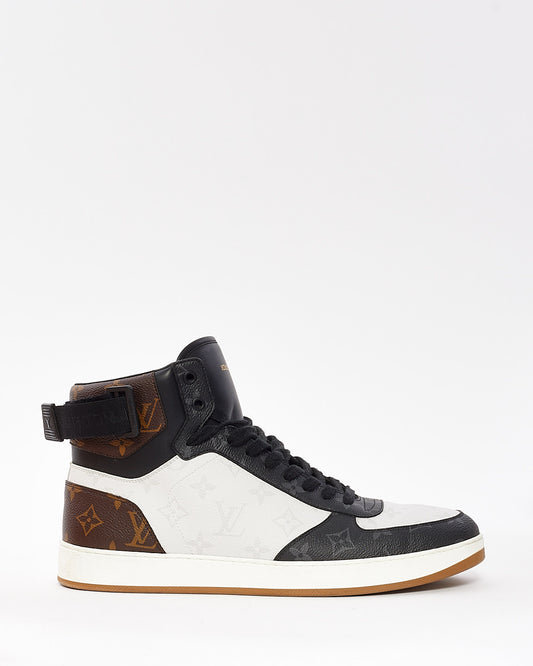 Louis Vuitton Men
s Tricolor Monogram Rivoli High Top Sneaker - 9.5 MEN