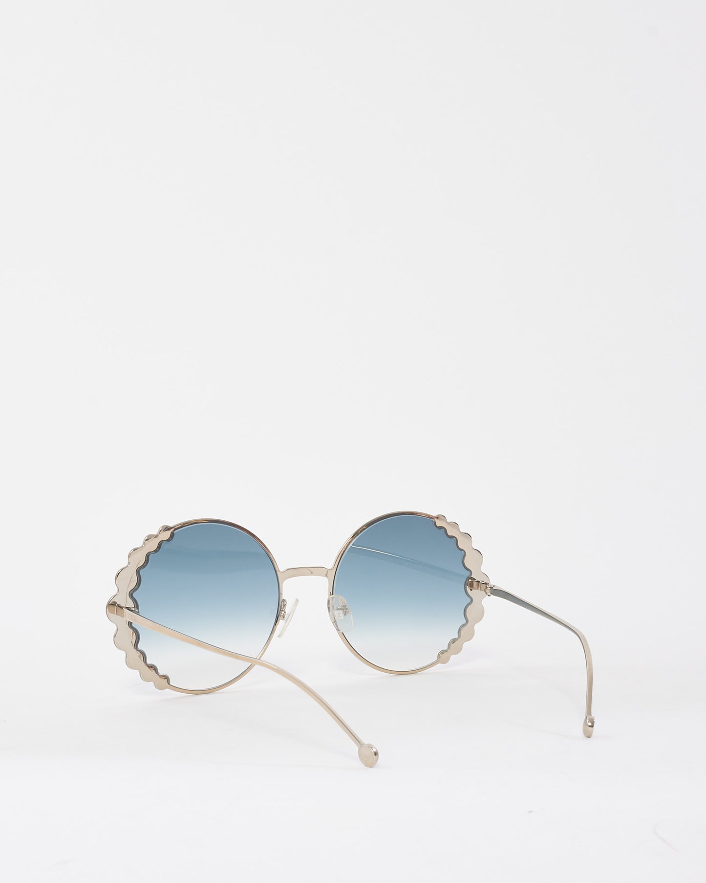 Fendi Blue/Silver Gradient Lens FF 0324/S Round Frame Sunglasses