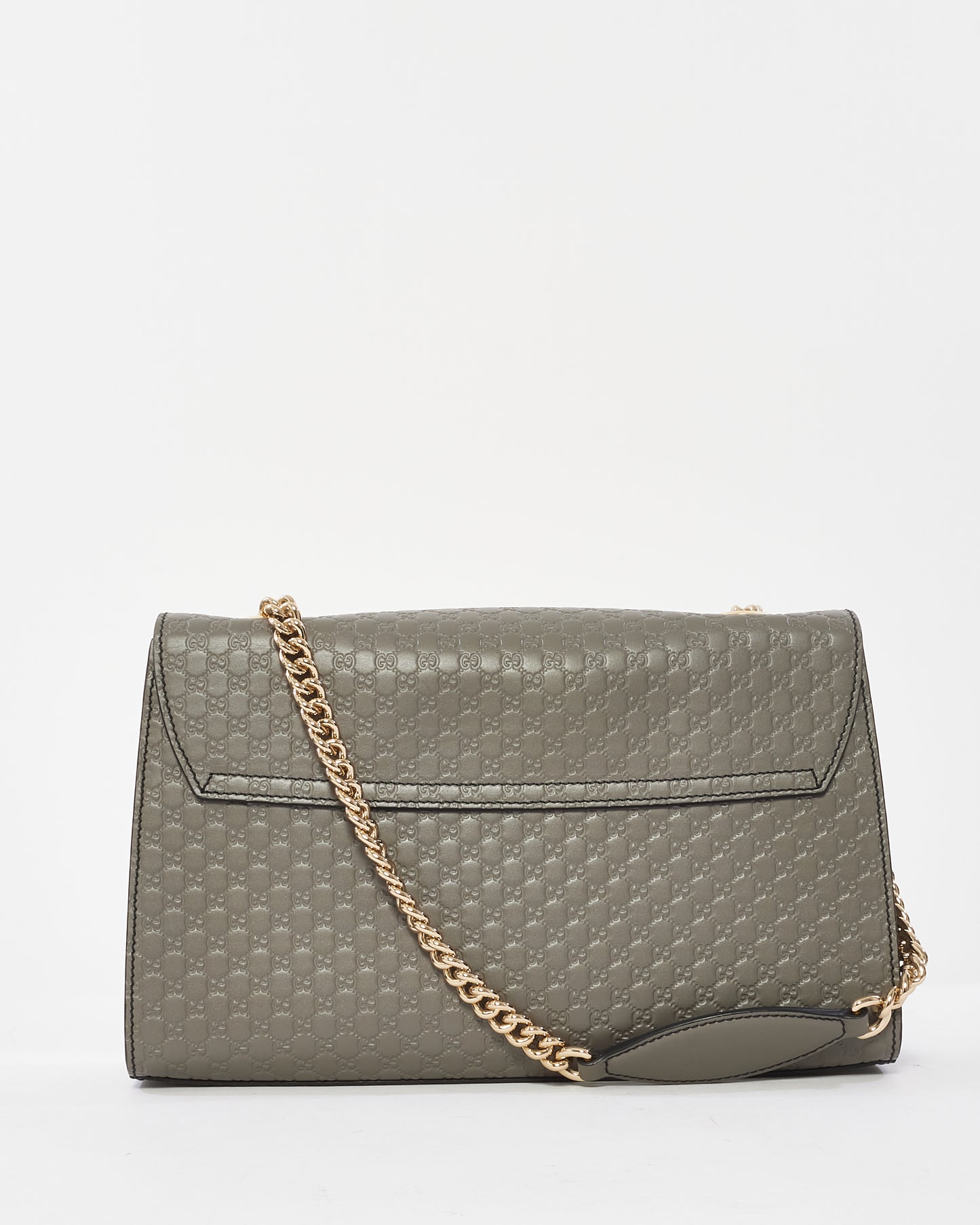 Gucci Grey Leather Guccissima Emily Shoulder Bag