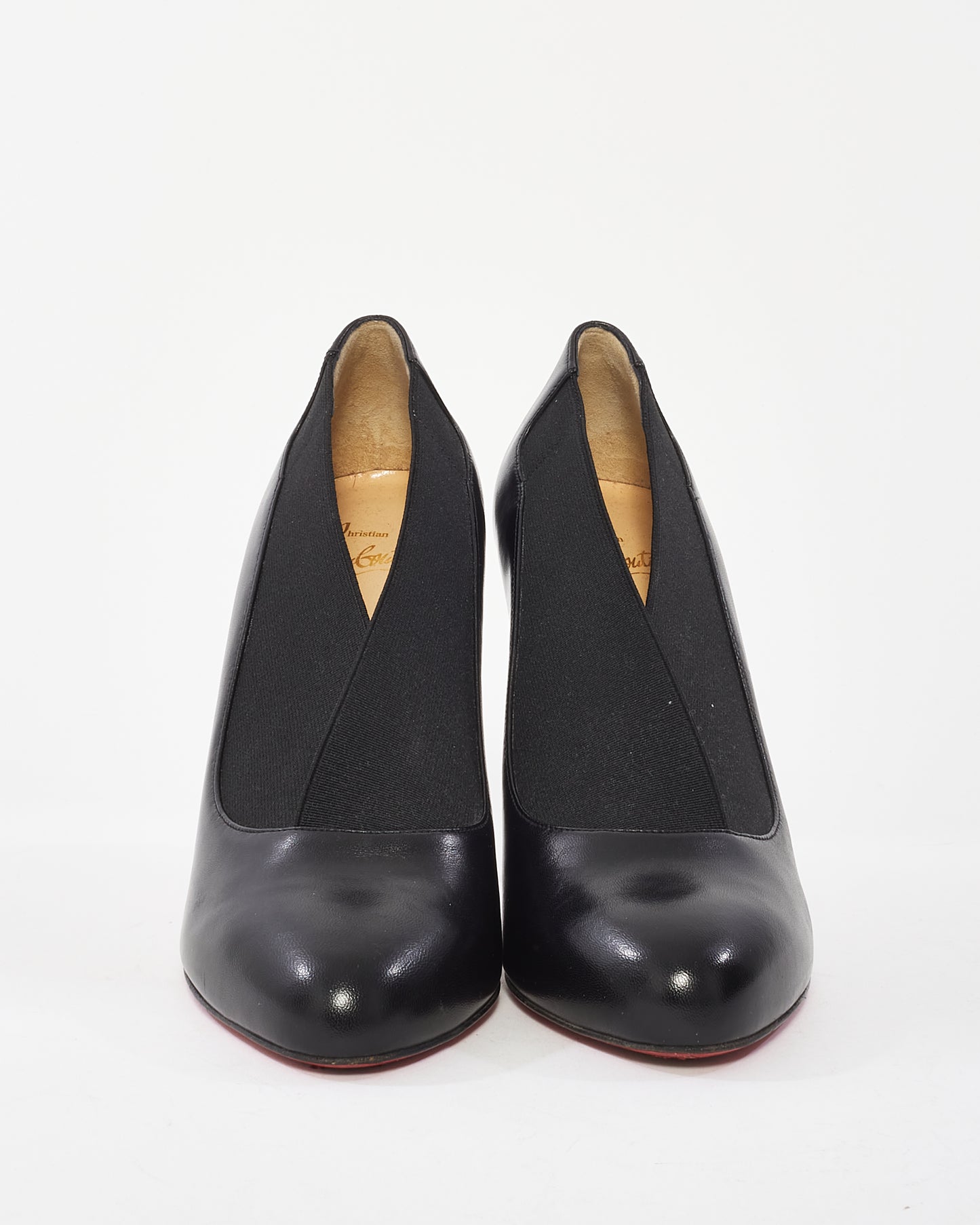 Christian Louboutin Black Leather Toot Couverte 100mm Pump - 37.5