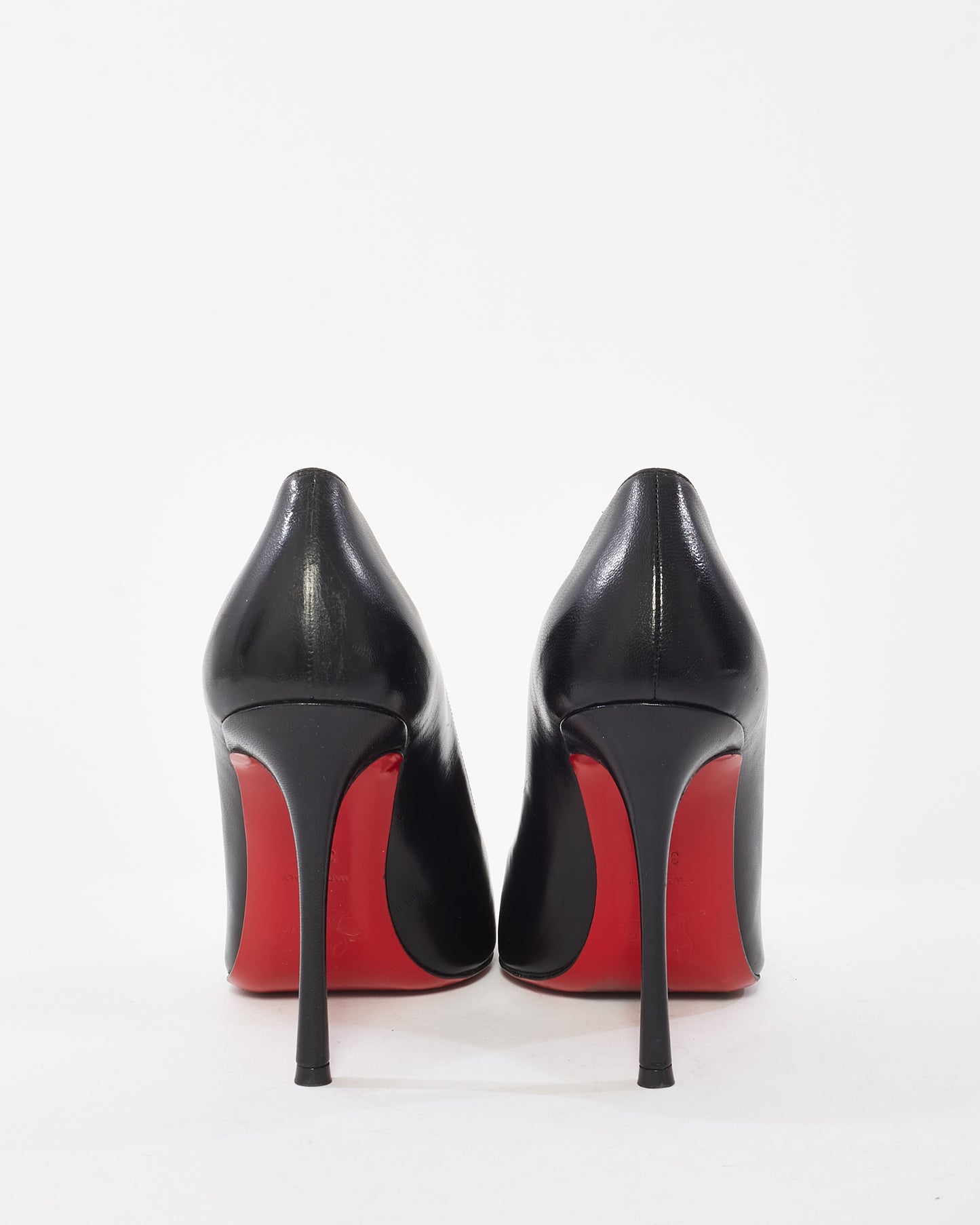 Christian Louboutin Black Leather Toot Couverte 100mm Pump - 37.5