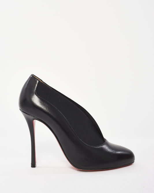 Christian Louboutin Black Leather Toot Couverte 100mm Pump - 37.5