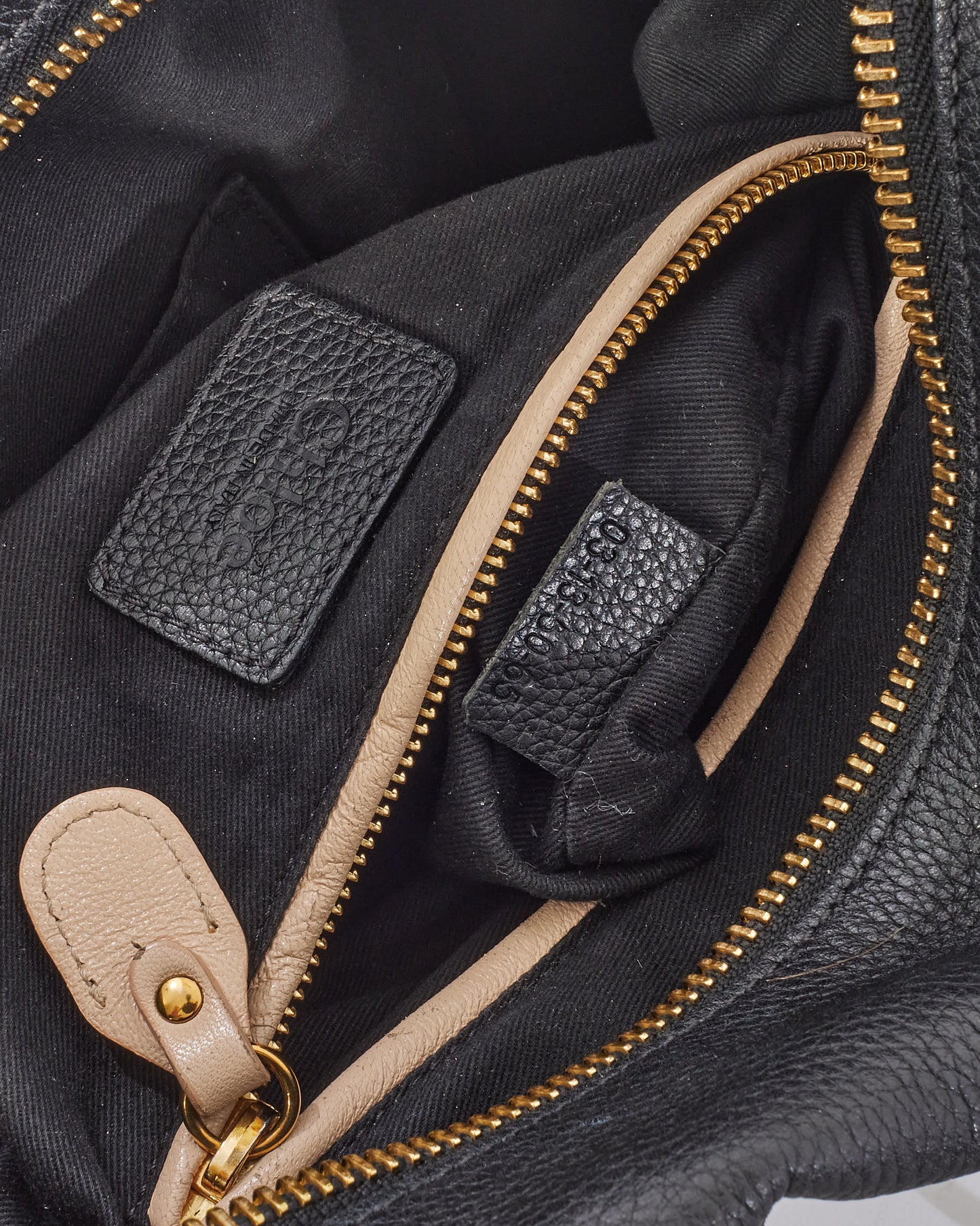 Chloé Black Pebbled Leather Paraty 2Way Bag