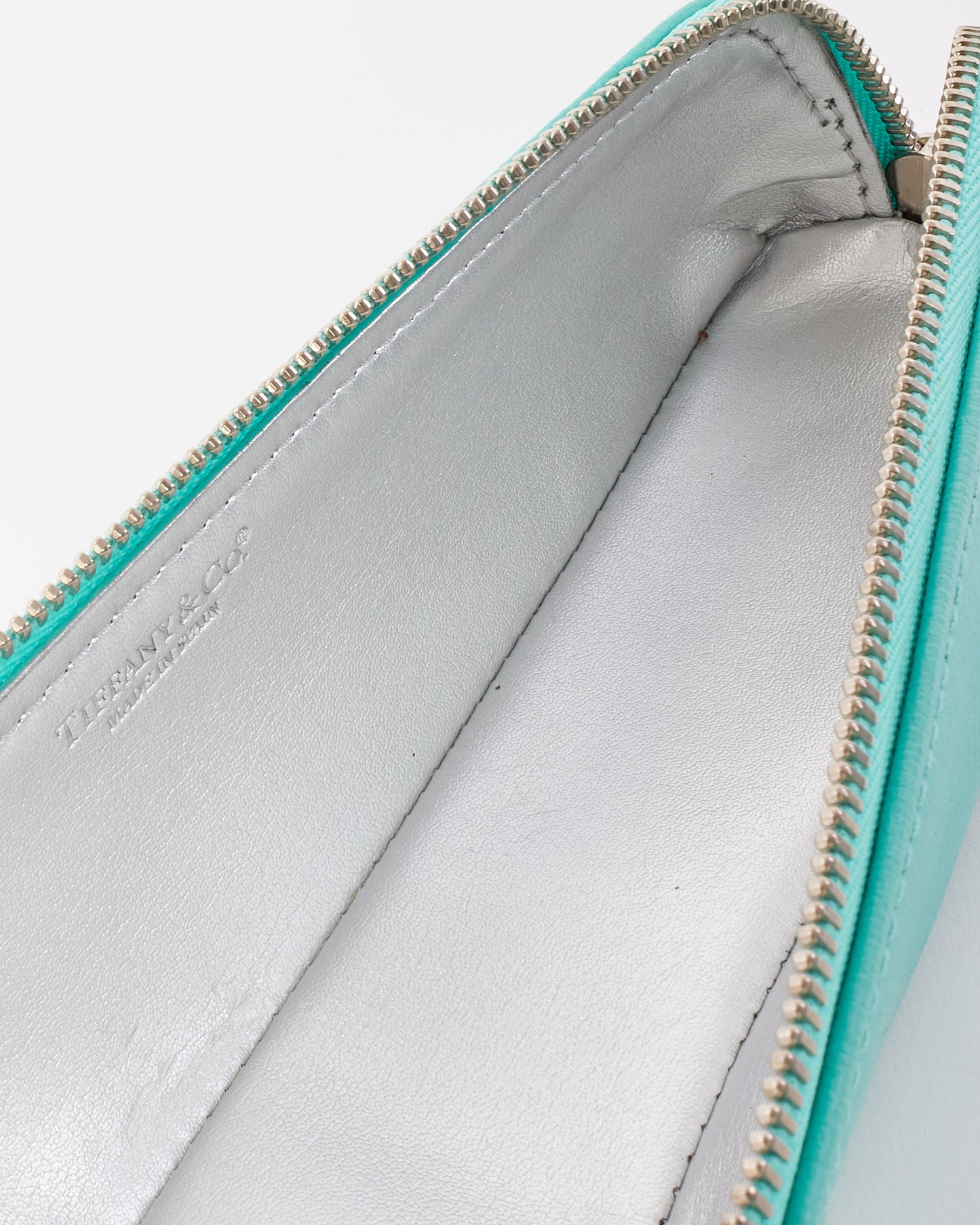 Tiffany 
Co. Classic Tiffany Blue Leather Small Pencil Case