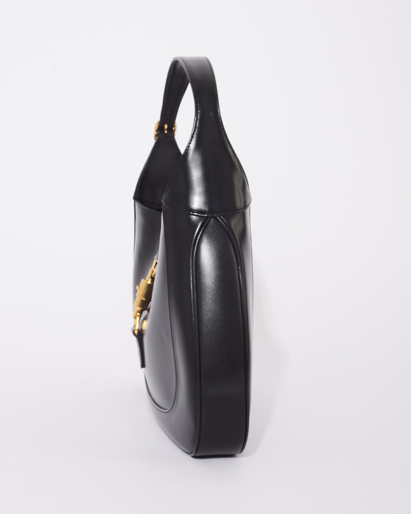 Gucci Black Leather Medium Jackie 1961 Hobo Shoulder Bag