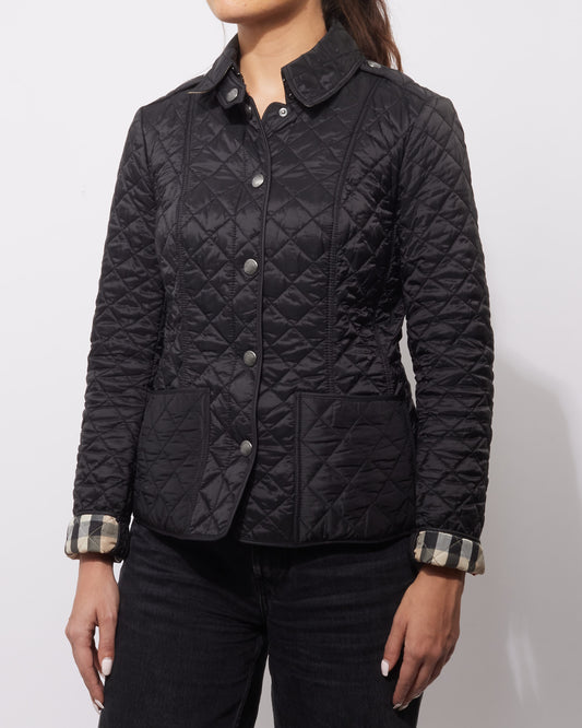 Burberry Black Quilted Nylon Short Jacket - XS