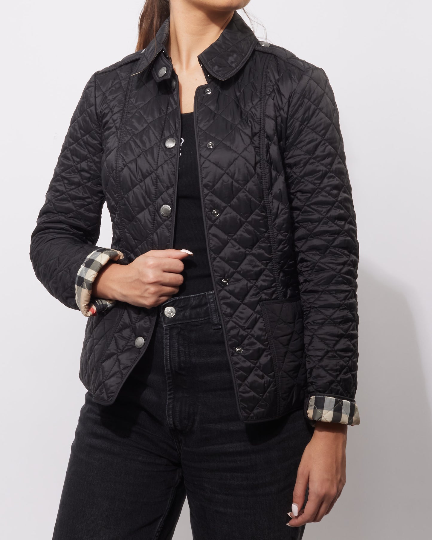 Burberry Black Quilted Nylon Short Jacket - XS