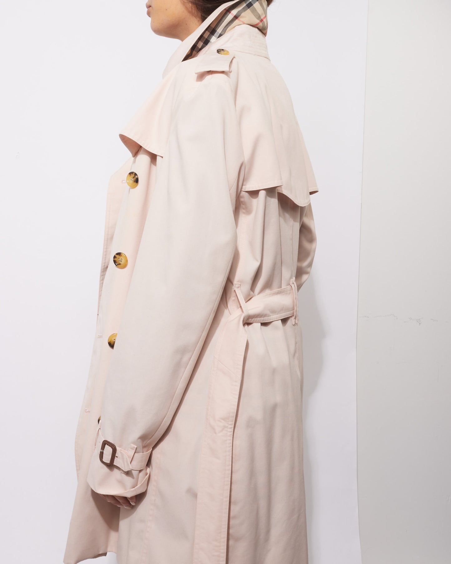 Burberry Light Pink Trench Coat - S