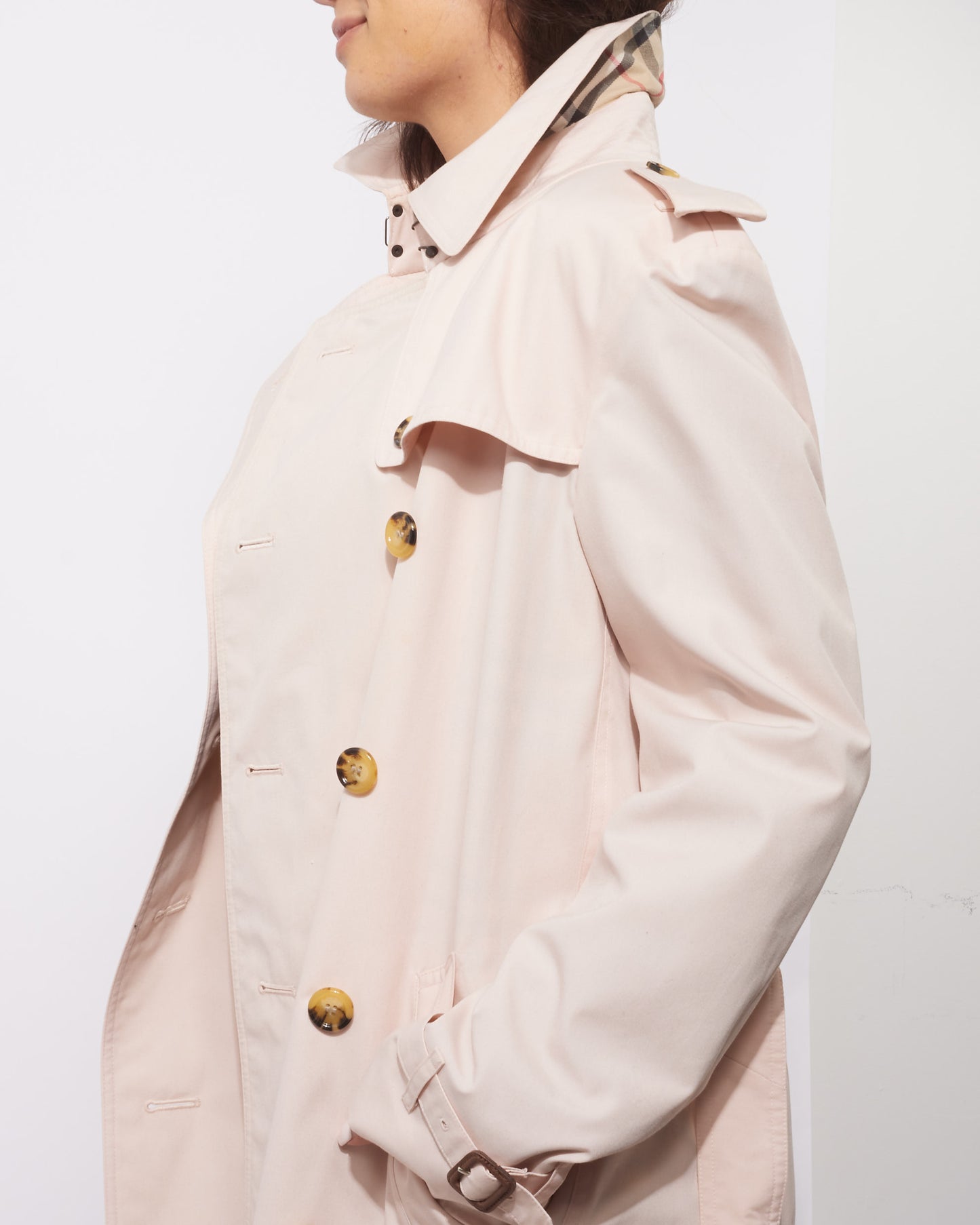 Burberry Light Pink Trench Coat - S